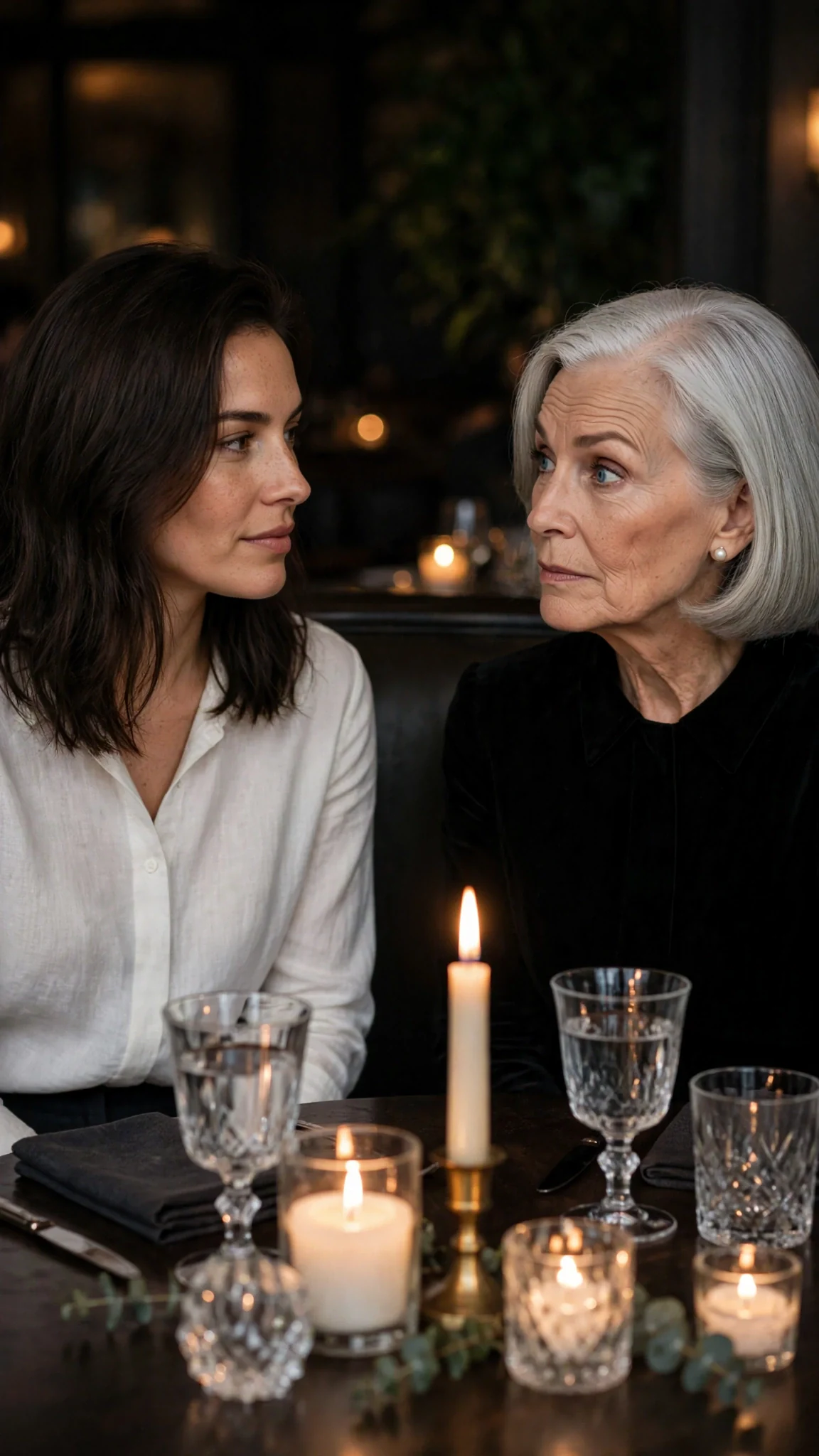 Thea answers Lenore directly across the candlelit table.