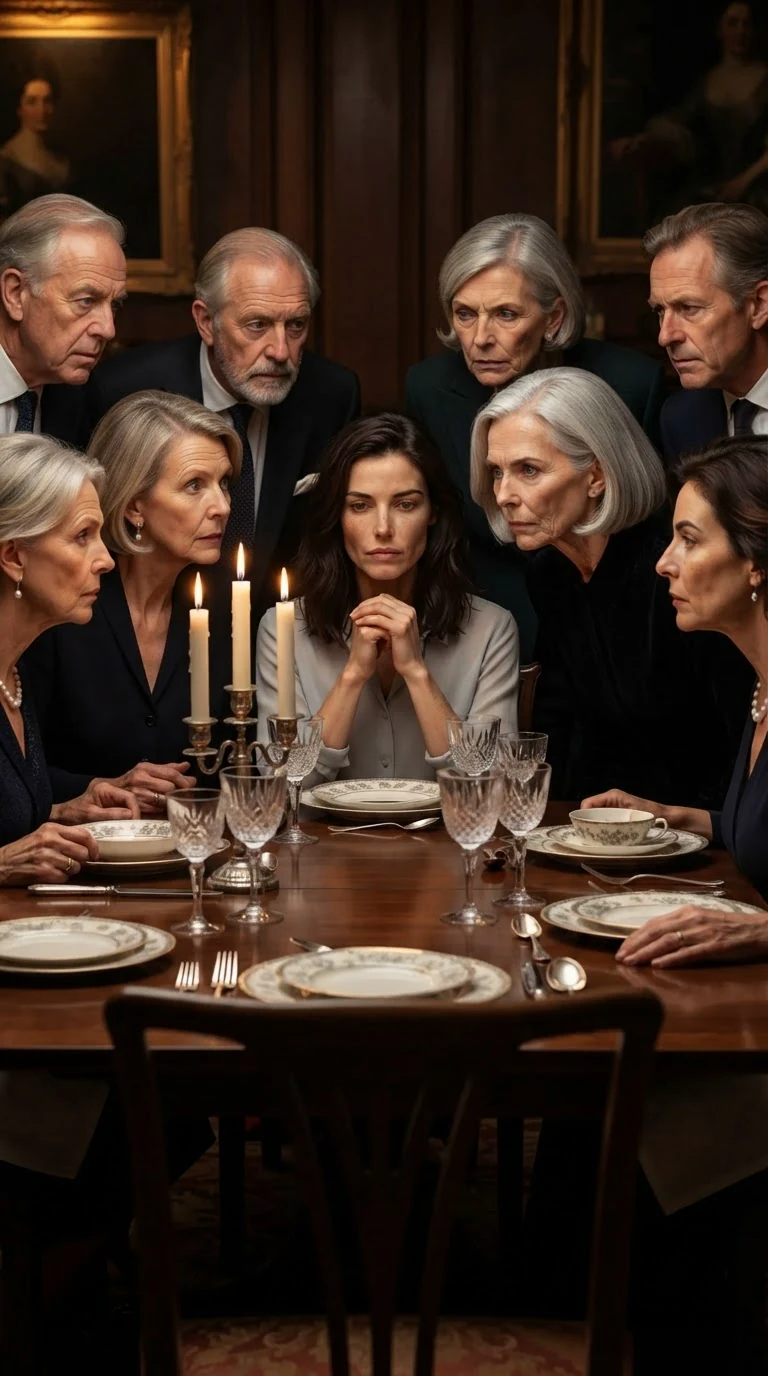 Every diner turns toward Thea while Lenore stares her down.