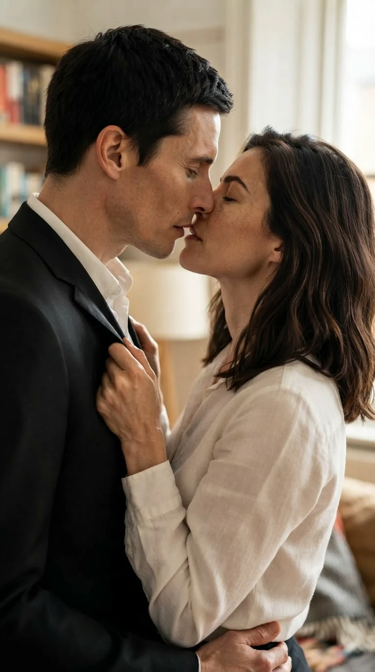 Thea kisses him back and her hand rises to his lapel.