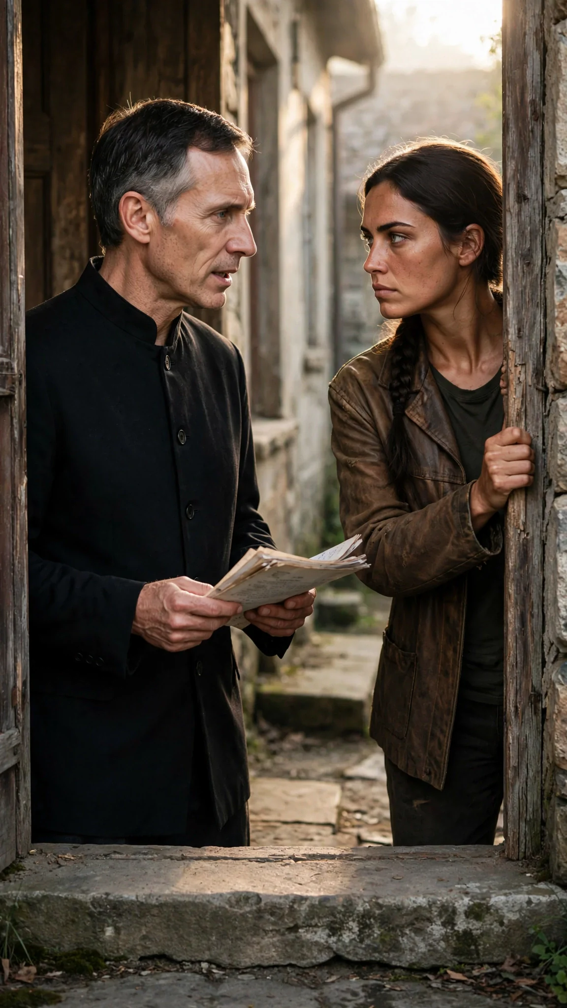 Cedric gives Sorrel a cold warning about her brother.