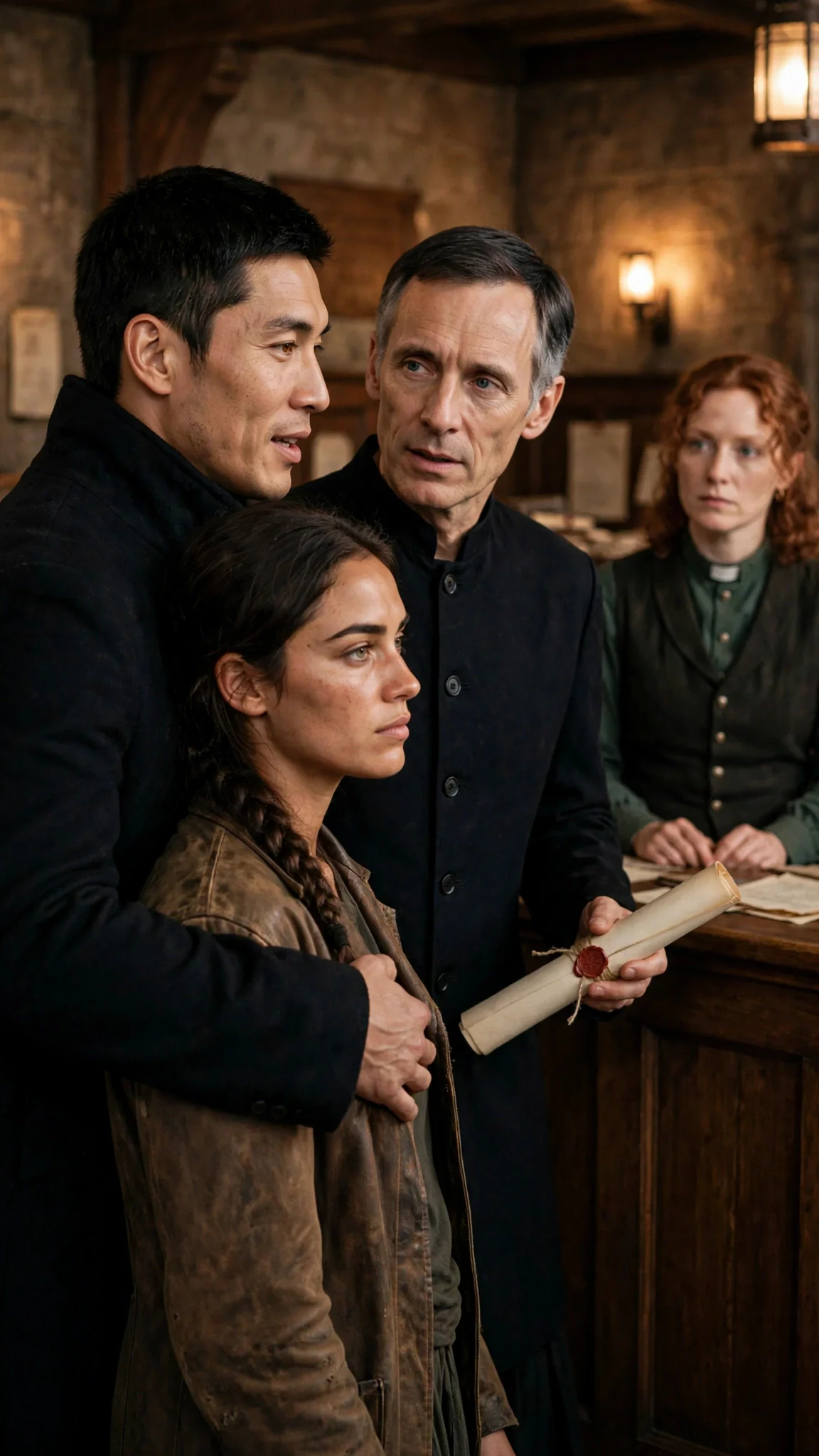Vareth speaks over Sorrel's shoulder and the steward steps forward with papers.