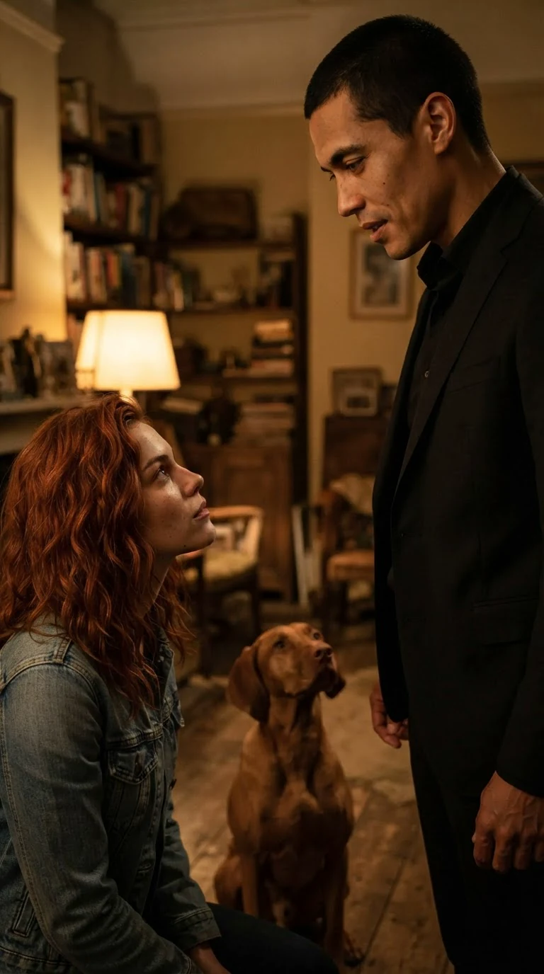 He straightens up and speaks, and Winnie's eyes narrow as she calculates.