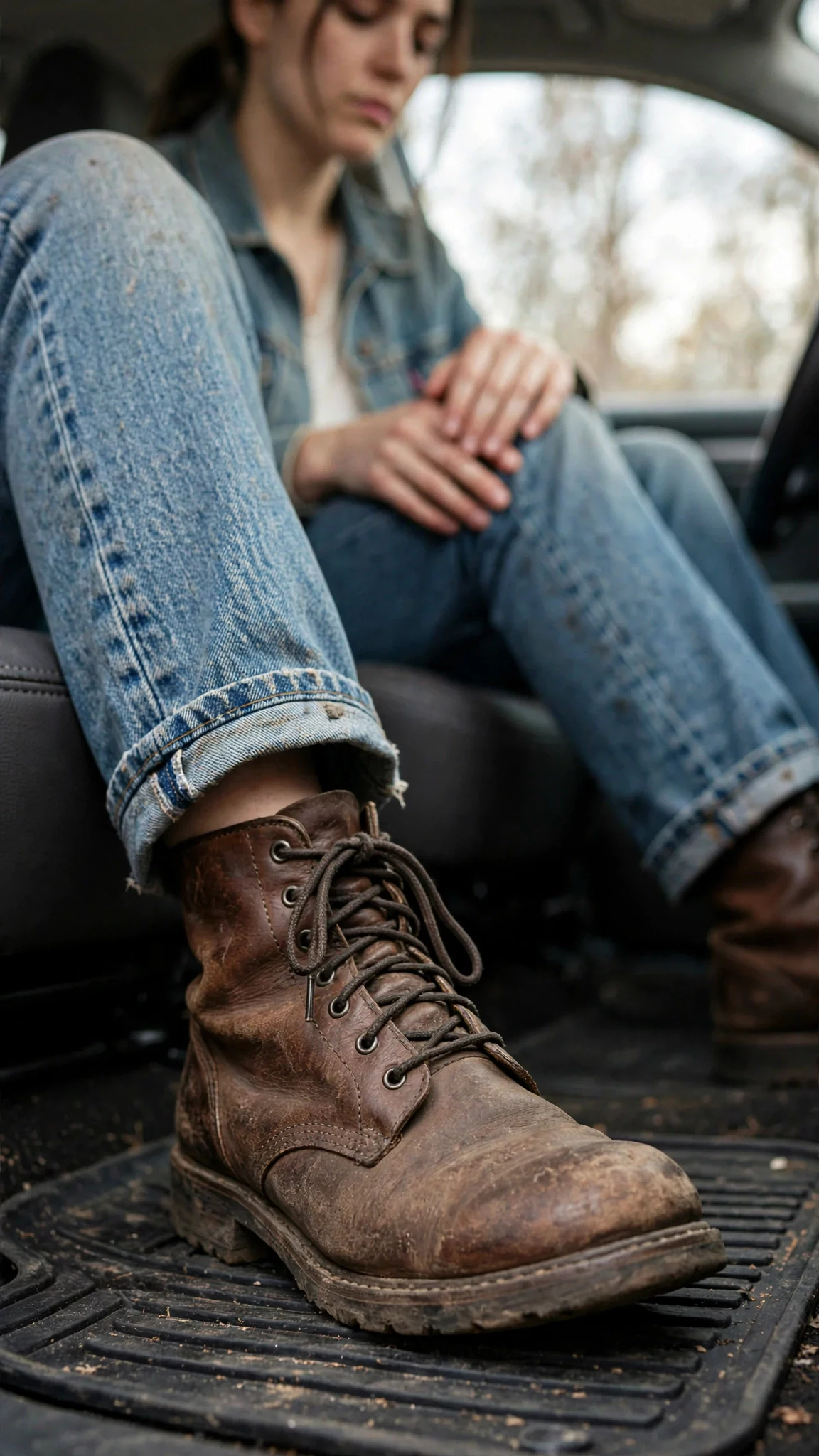 Maeve presses her boot heel into the floor of the car, thinking about the money in the lining.