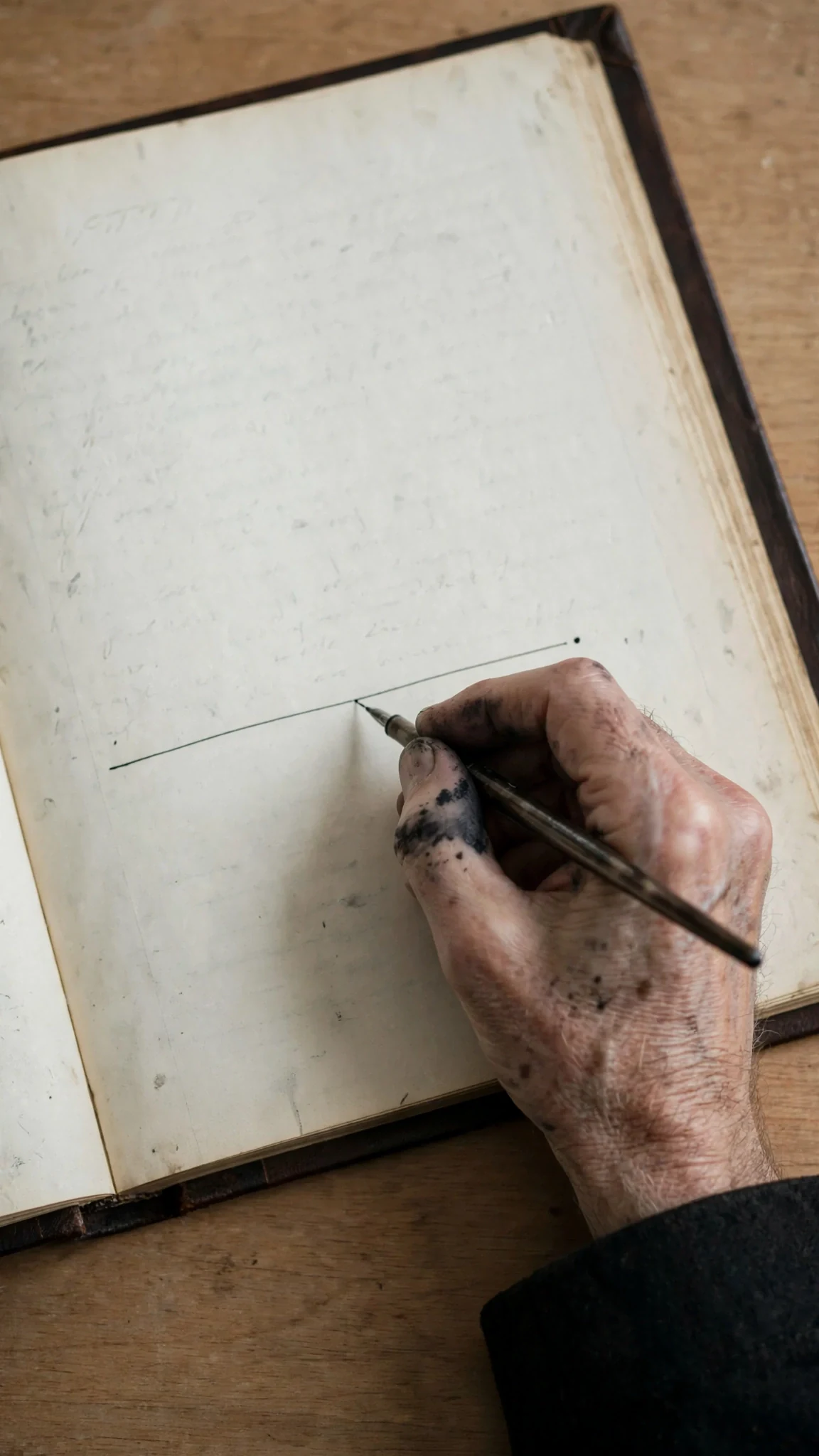 Wendell's pen draws a line through a name in the ledger.