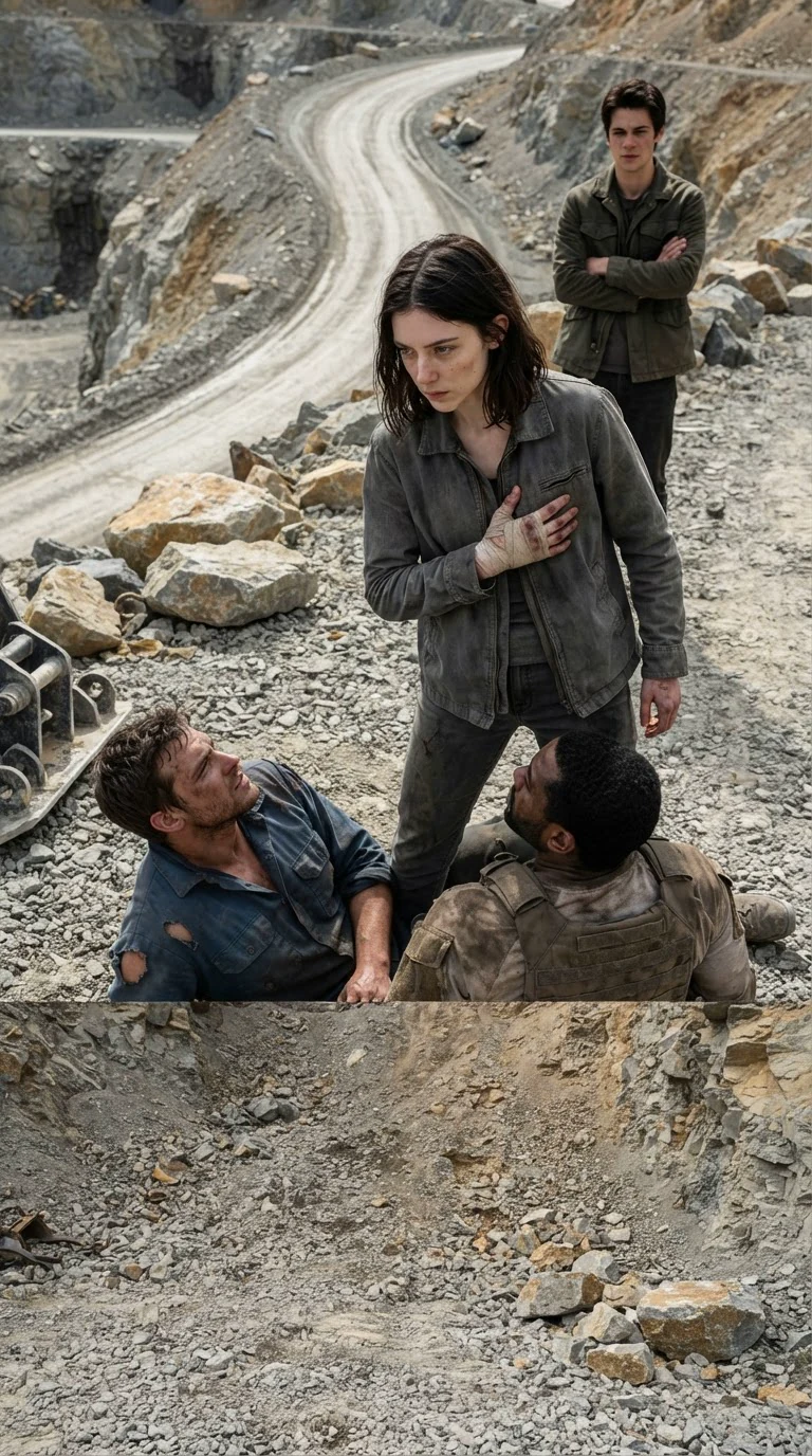 Liora stands over Nash and Dov, breathing hard, with Ansel still watching.