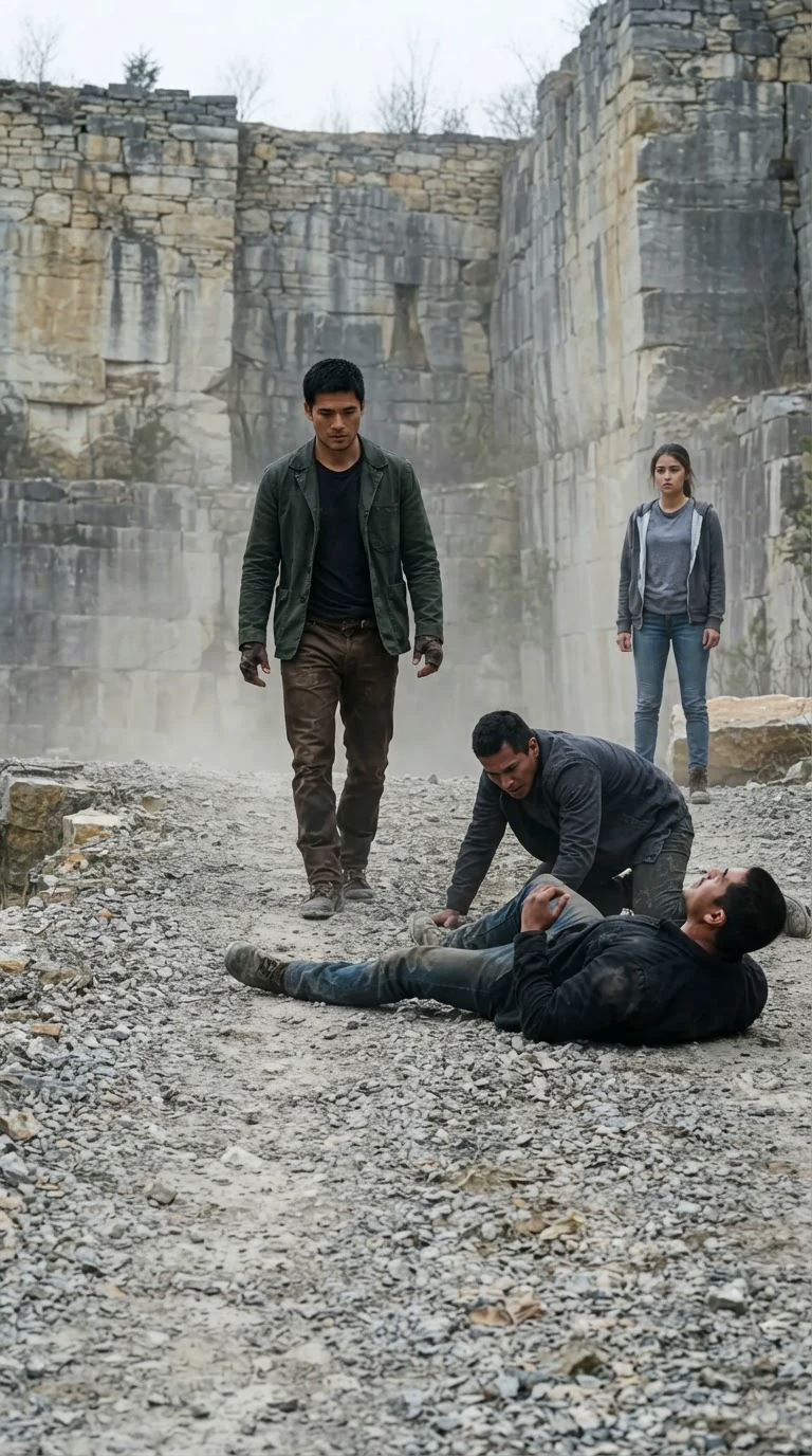 Ansel walks down into the quarry and orders Nash and Dov to leave.