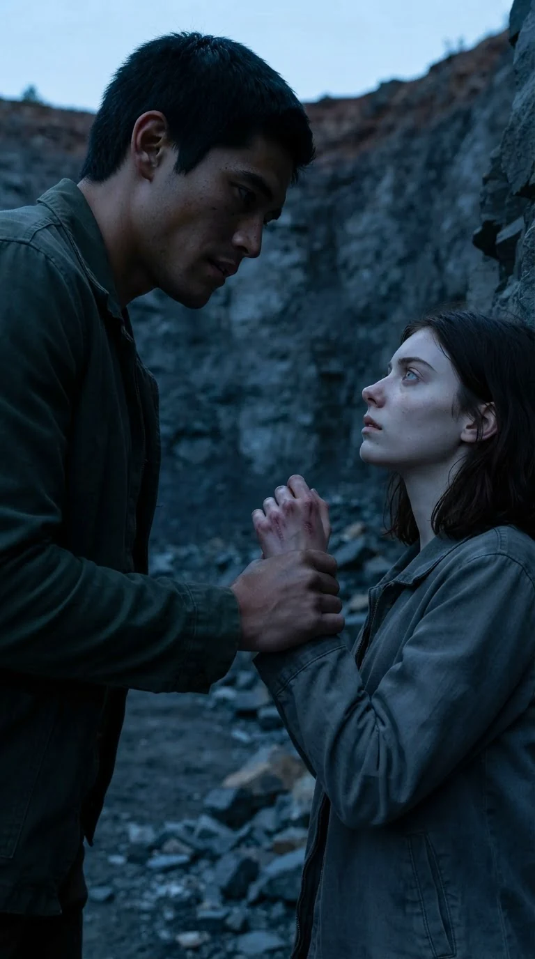 Ansel stares at Liora, still holding her wrist, stunned.