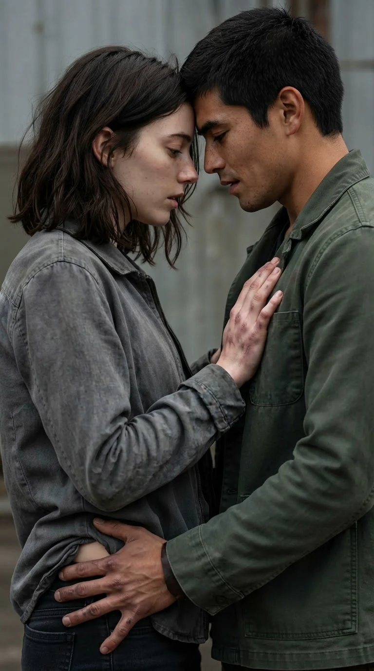 Liora presses her hand to Ansel's chest, his hard cock against her hip.