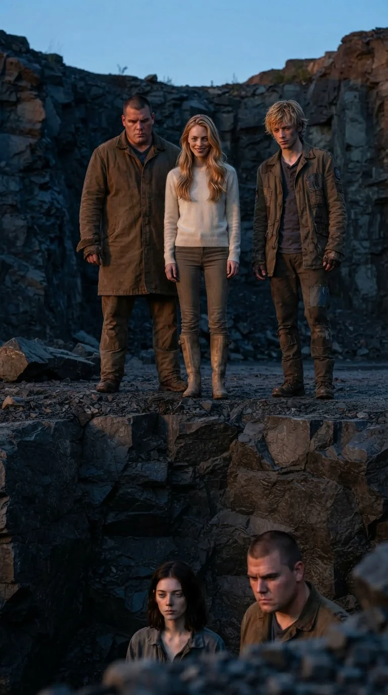 Sabine arrives at the quarry with Nash and Dov behind her.