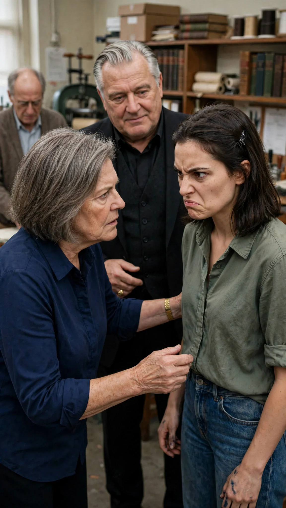 Hazel steps closer to Darcy with a warning in her face.