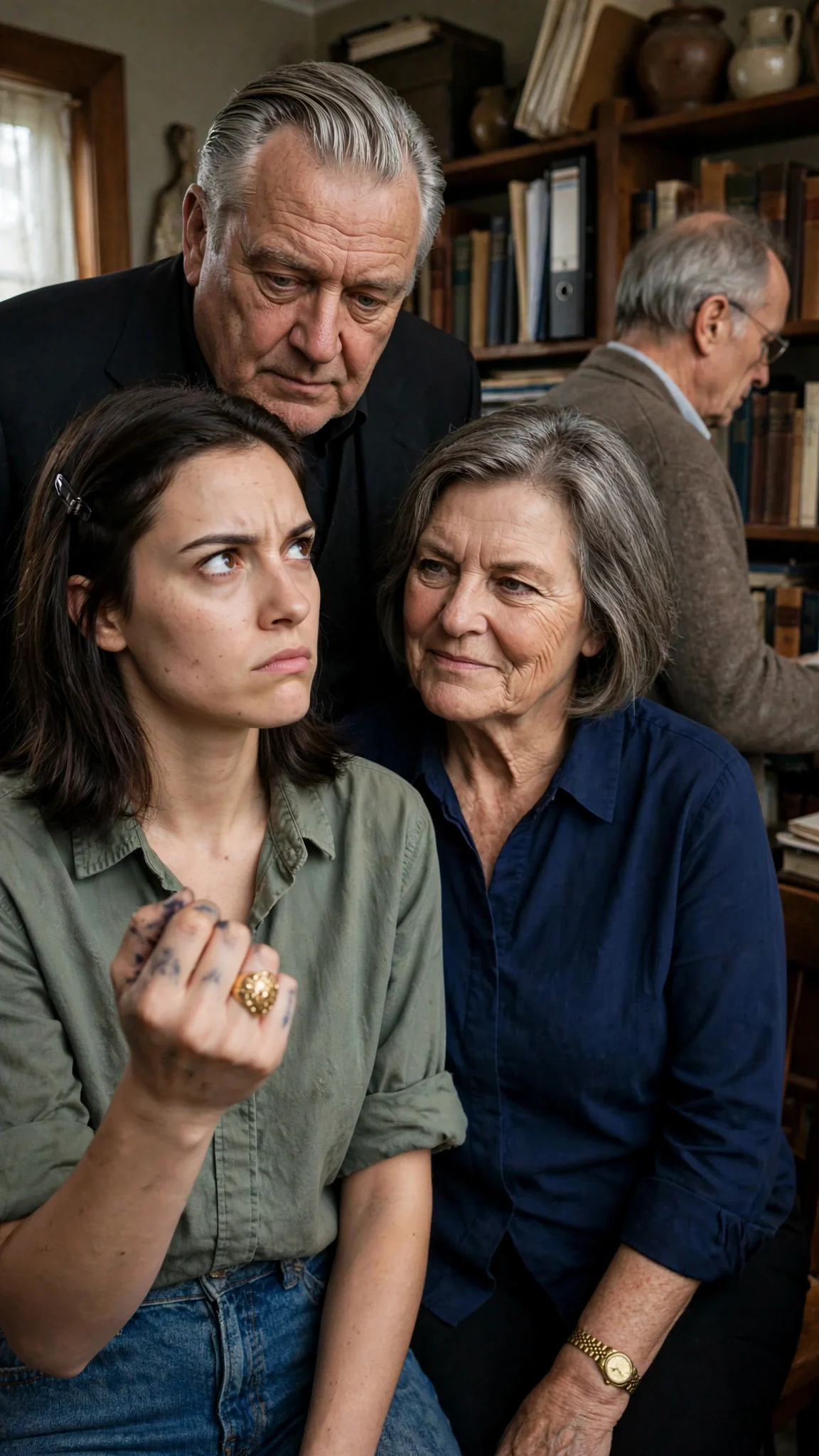 Darcy looks from her ring to her mother's satisfied face.