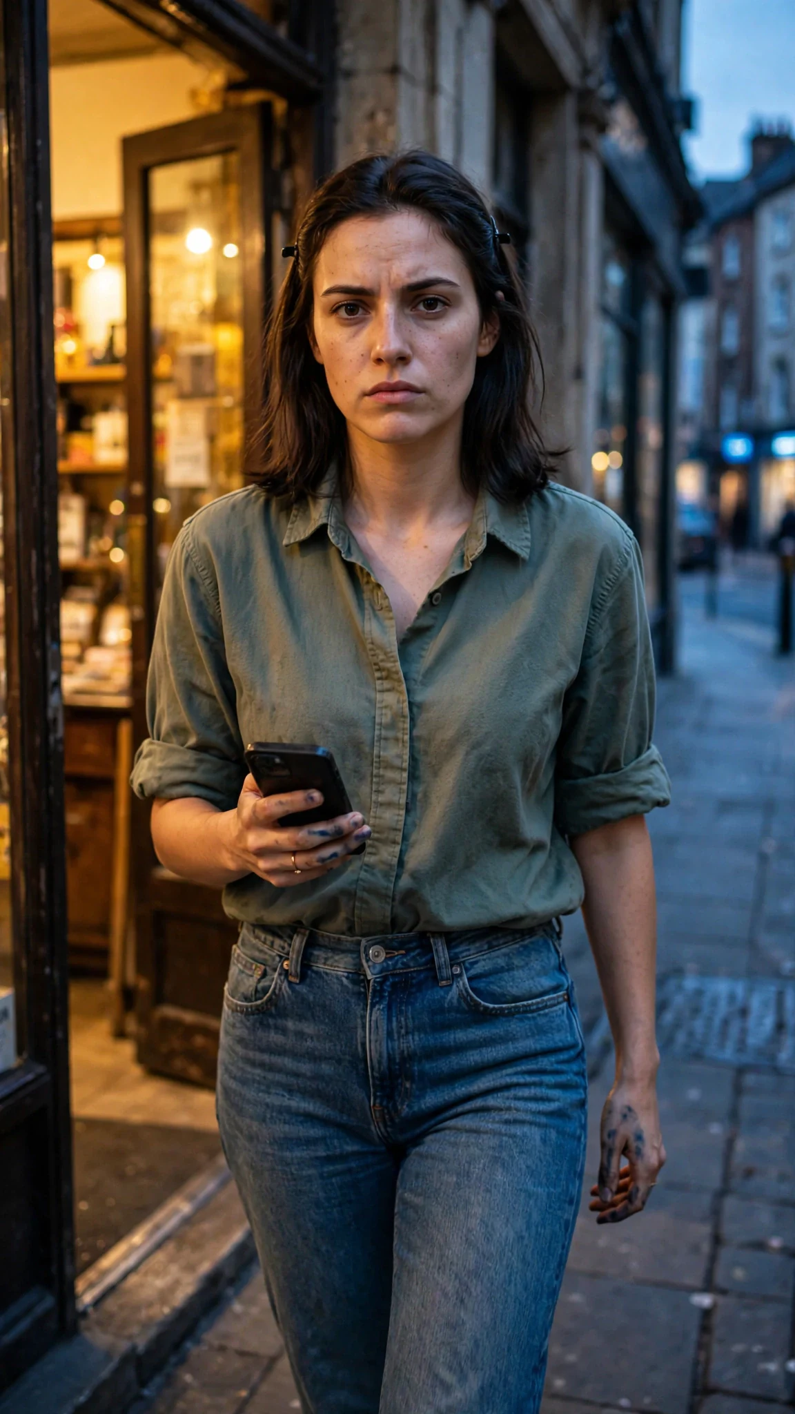 Darcy walks out of the bindery into the evening street, ring still on her hand.