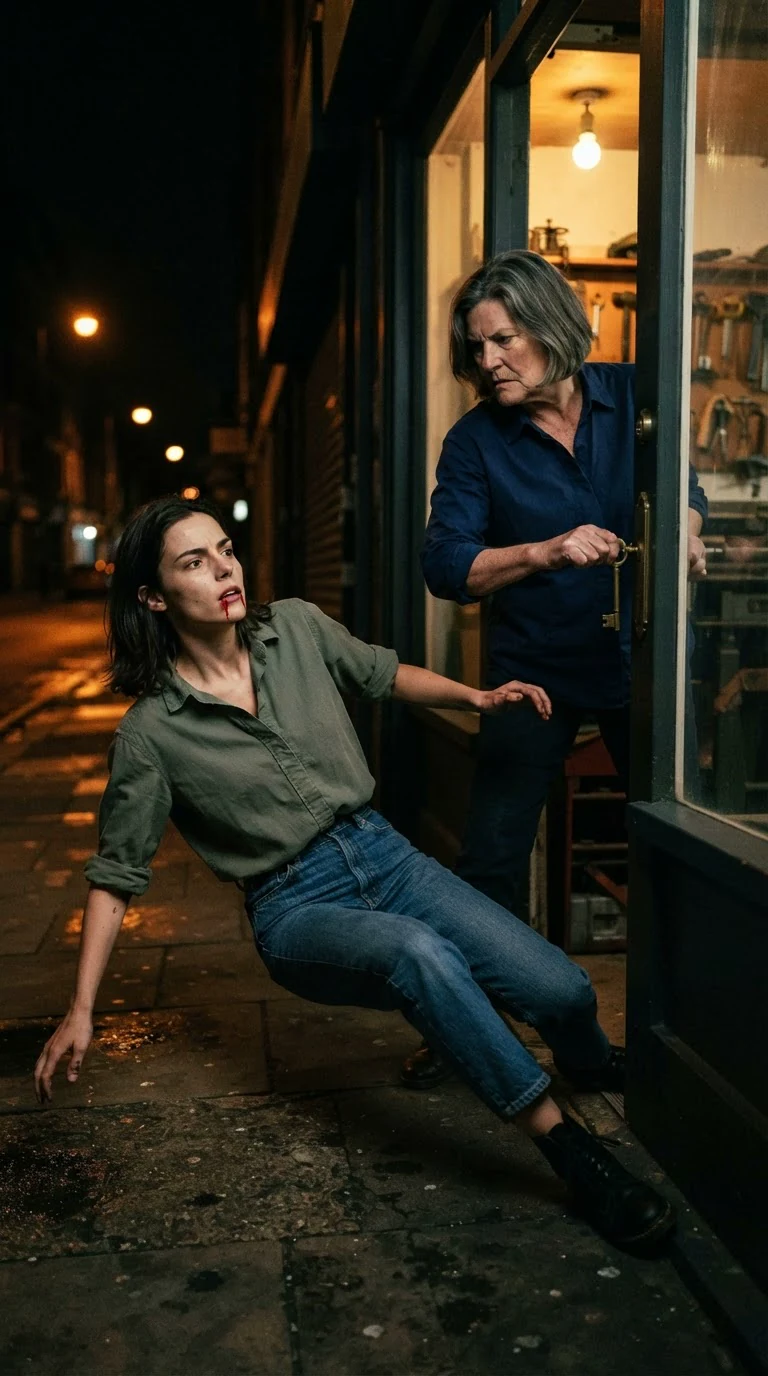 Hazel shoves Darcy out of the bindery and locks the door.