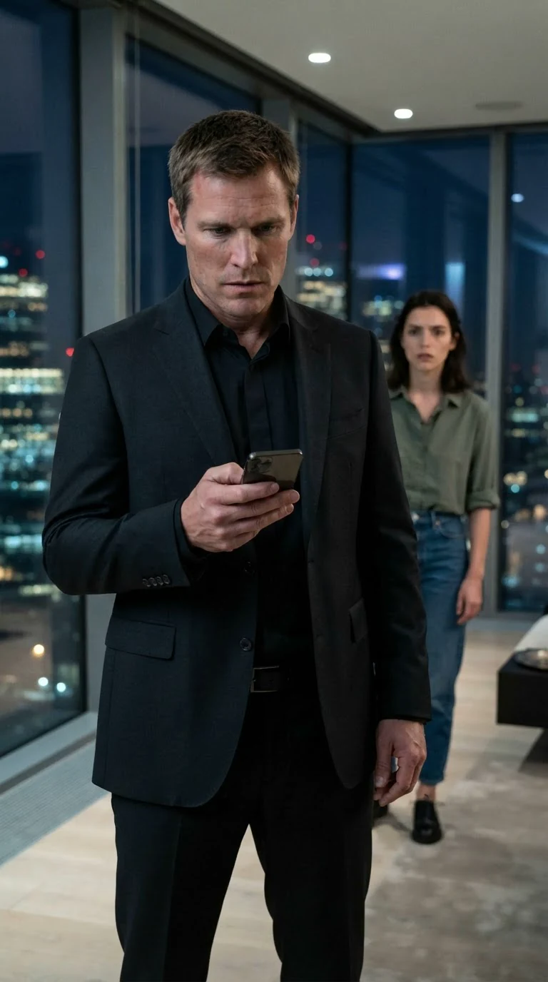 Lachlan pulls out his phone, seeing Seraphine's name on the screen, his expression tightening.