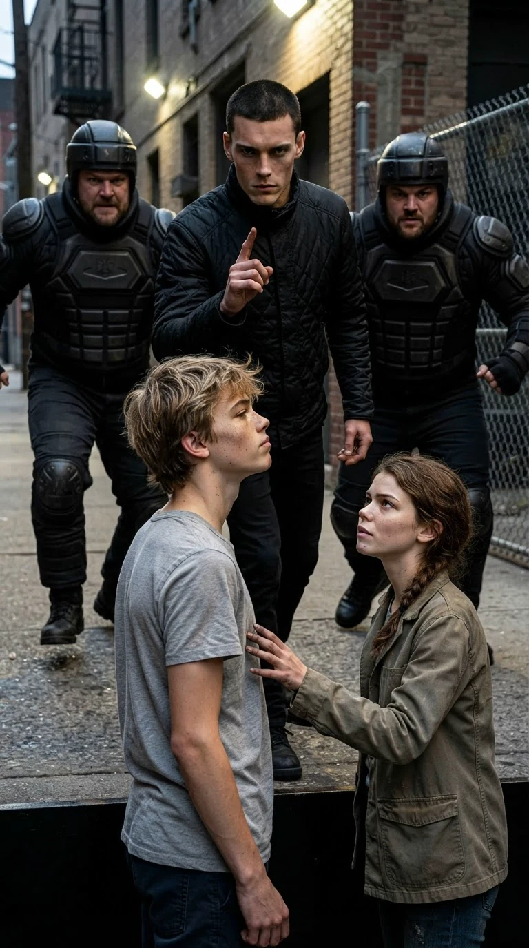 Two fighters step forward behind the Alpha's son as the young man stands his ground.