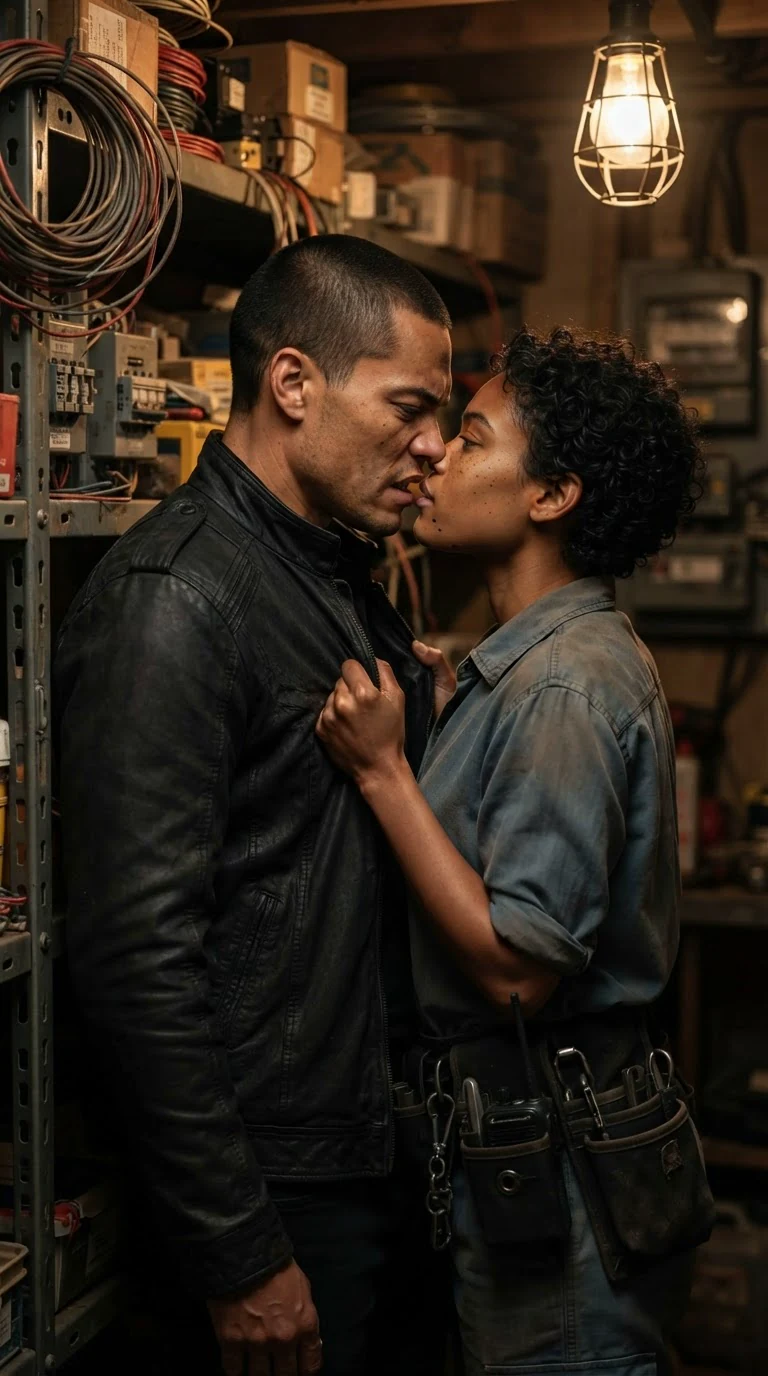 Evander kisses Nova hard, and her fingers grip the front of his jacket.