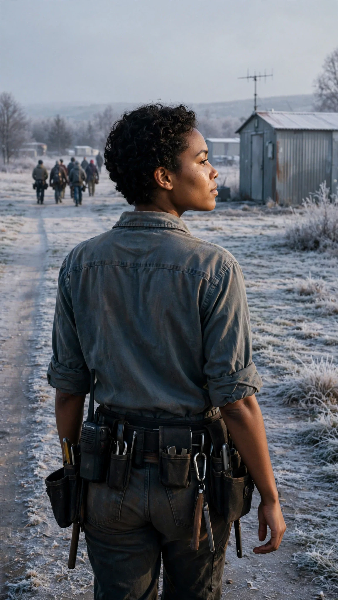 Nova walks back to the radio shed alone and closes the door behind her.