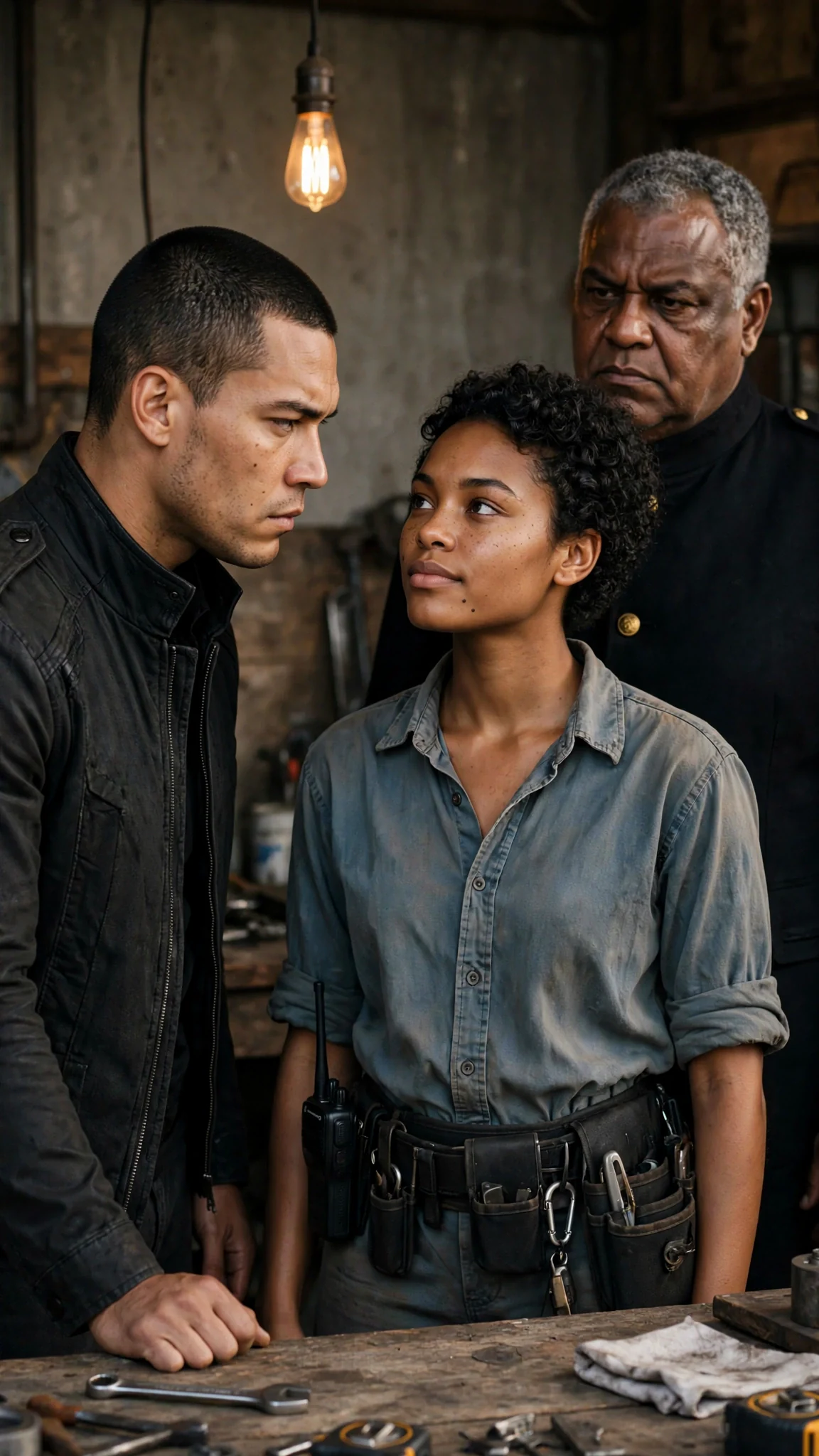 The Alpha heir steps closer to the bench and speaks, finally looking at her.