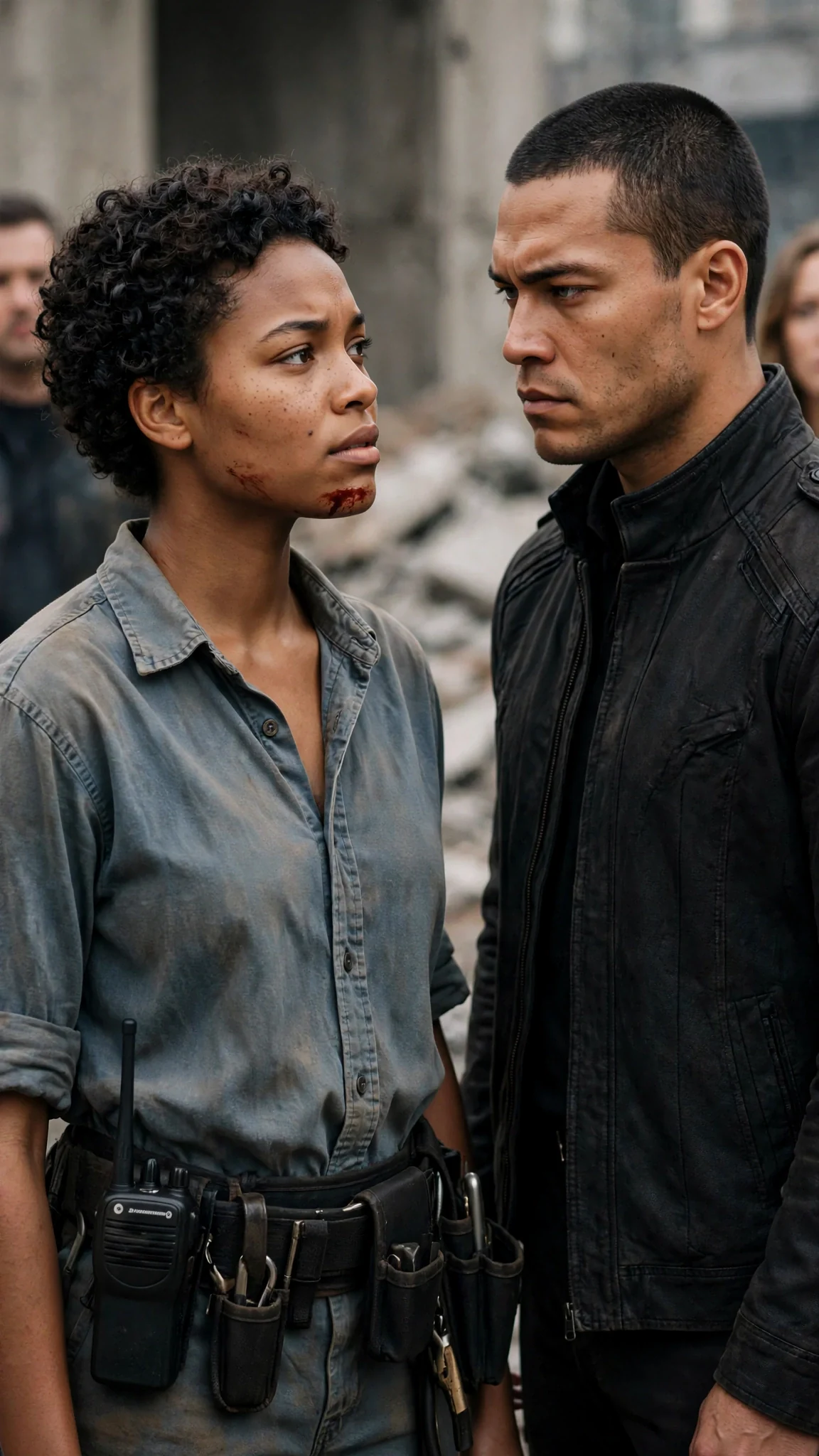 She looks past the Alpha to her mate, who stands still and tells her to take it.
