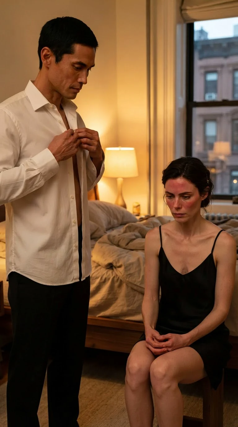 Quincy pulls away and straightens his shirt while Rue watches, her face hot with shame.