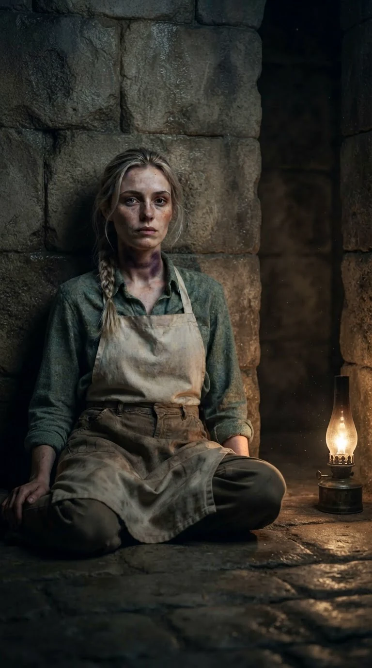 Fiona sits against the vault wall, remembering three years of trying.