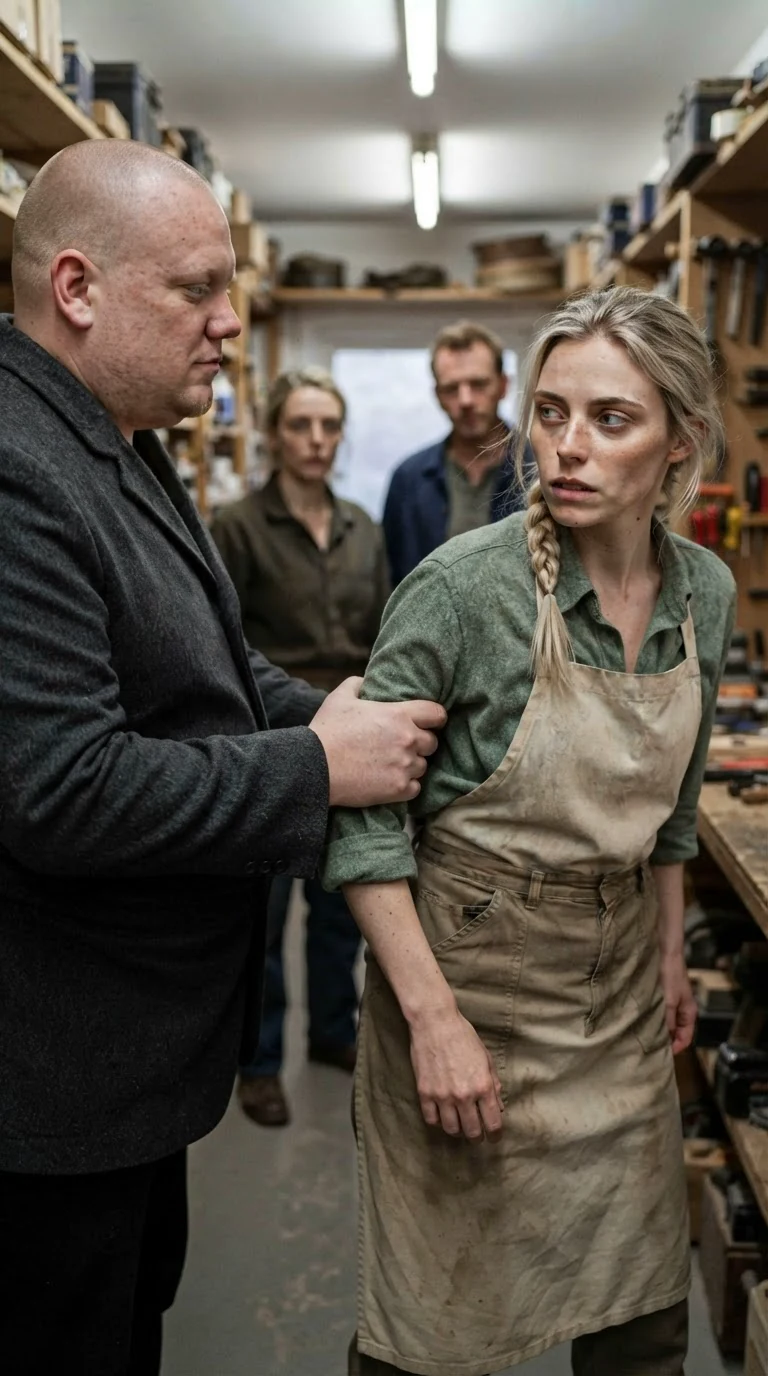 Halvor's big hand closes around Fiona's upper arm and turns her.