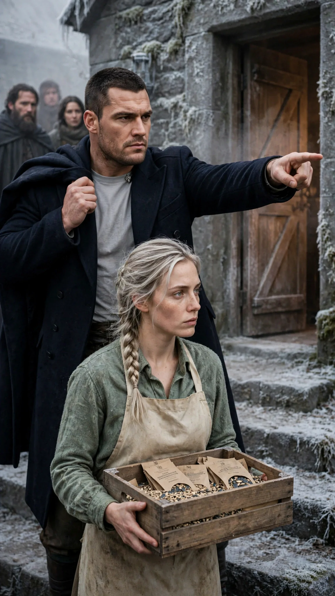 Darragh storms from the hall in his Alpha coat and points Fiona toward the kitchen.