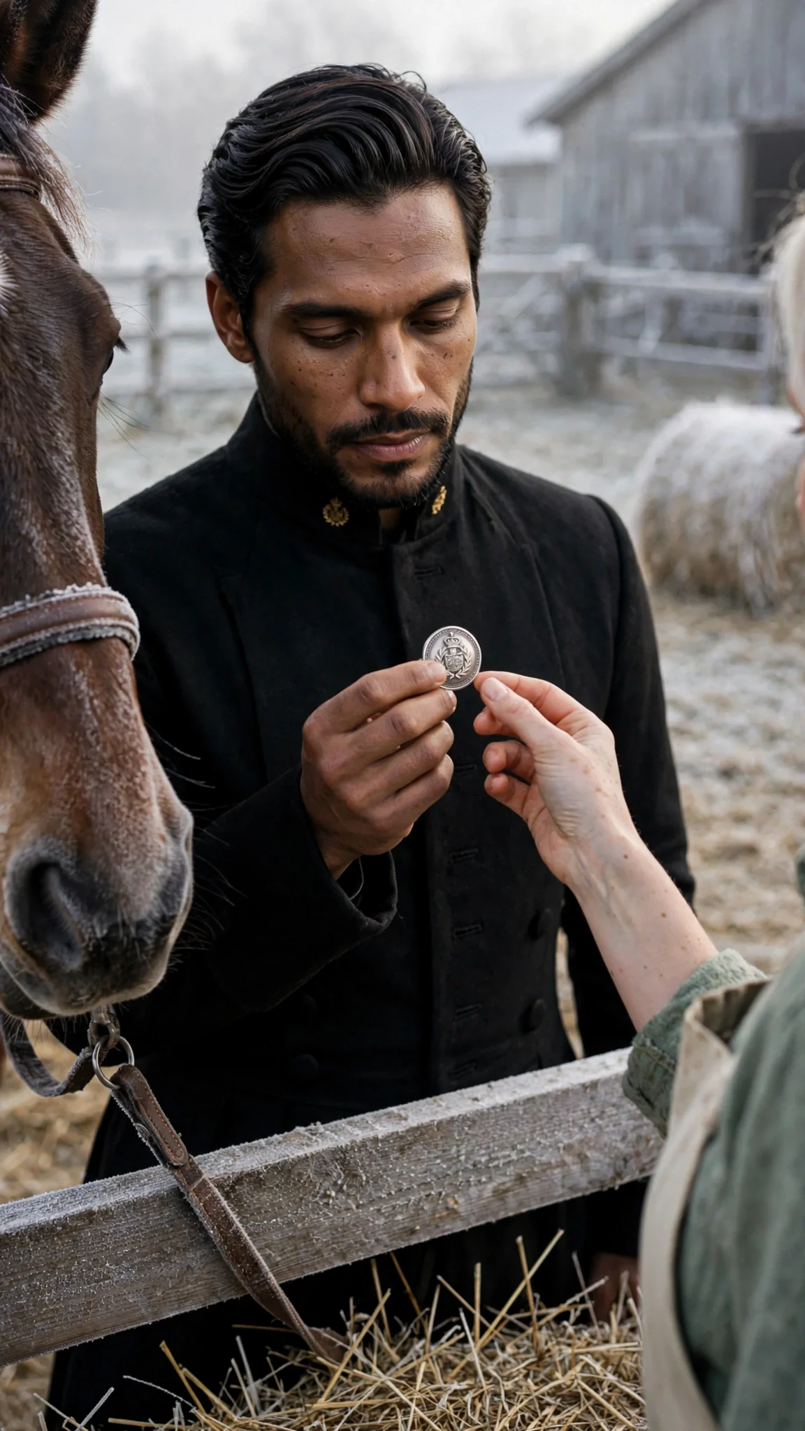 Cassius examines the silver seal in his hand, eyes narrowed.