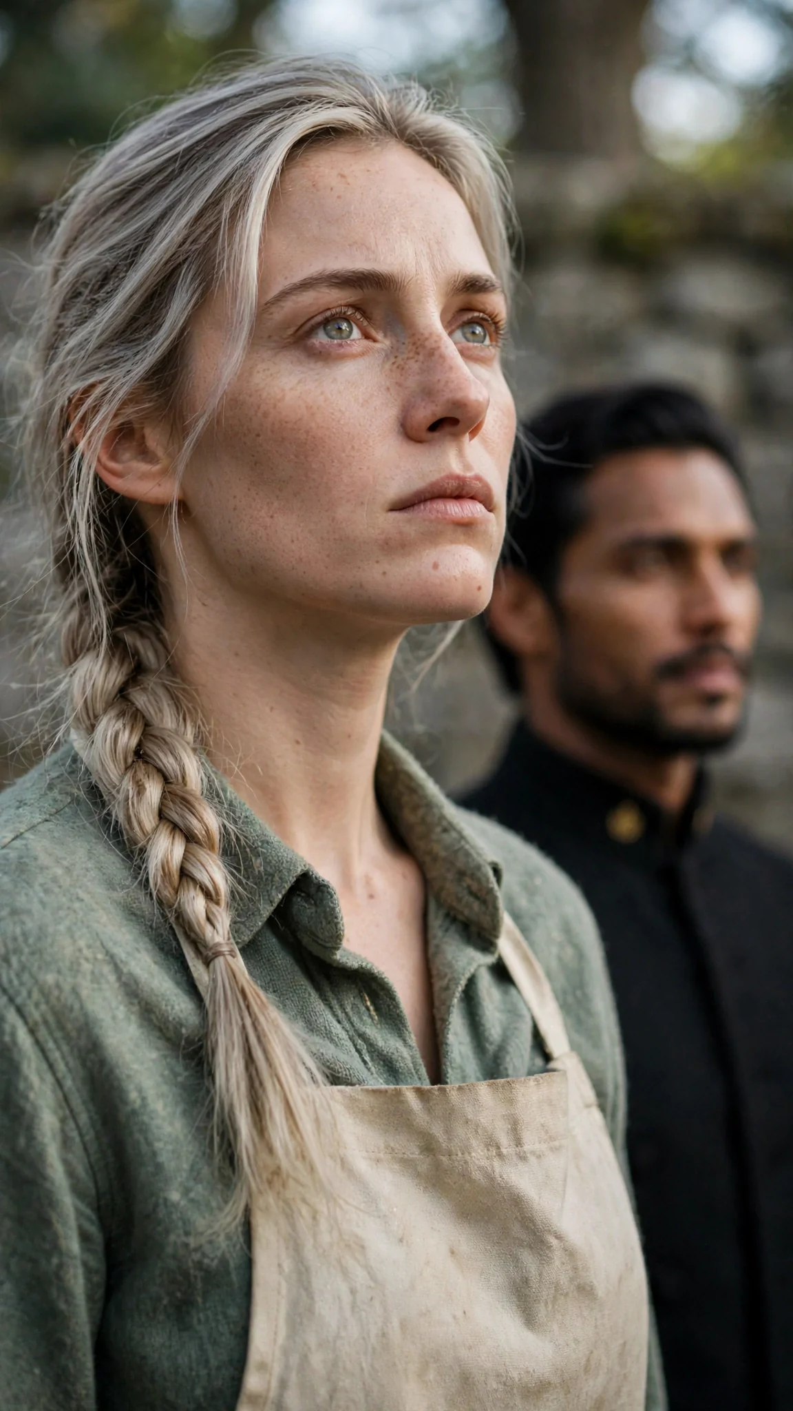Fiona challenges the king, chin raised, asking what she would be at his court.