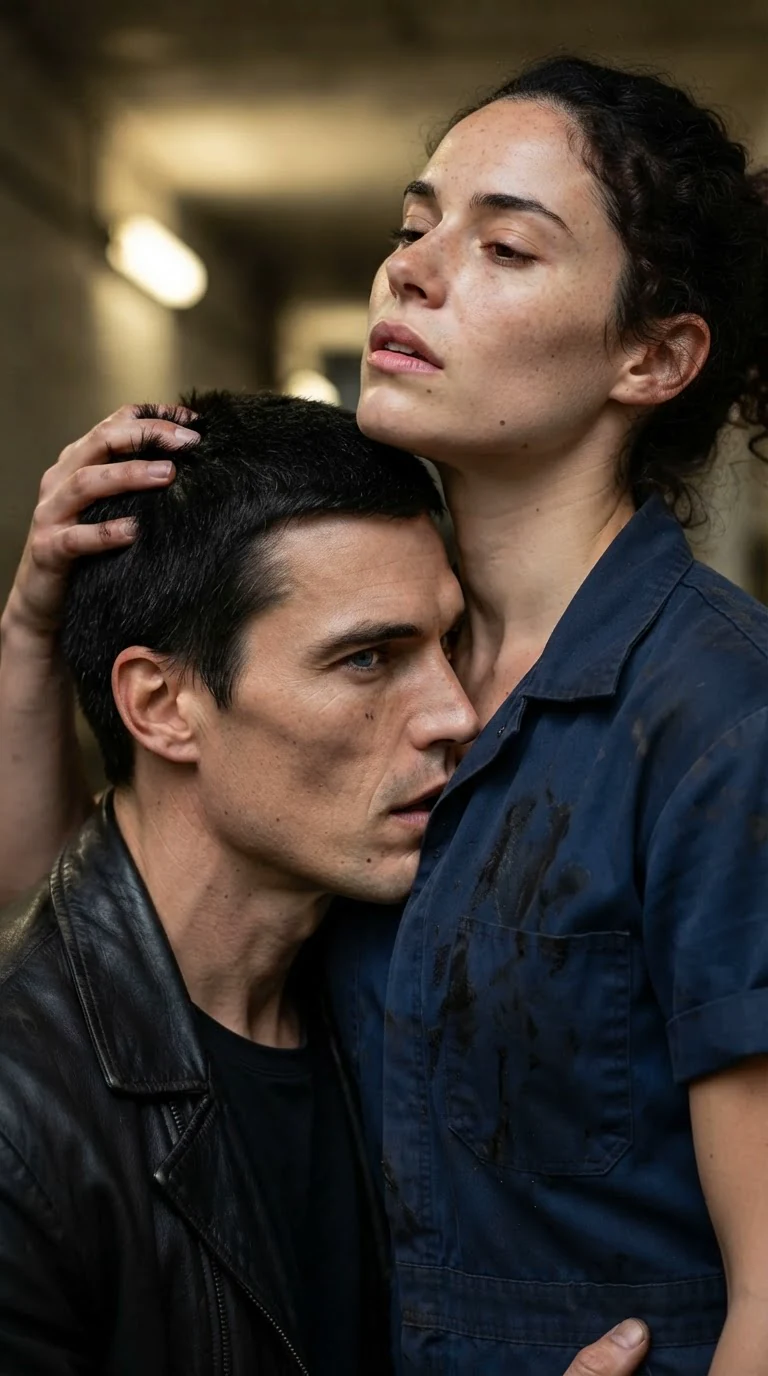 Merrick's mouth is at Nola's collarbone, her hand in his hair.