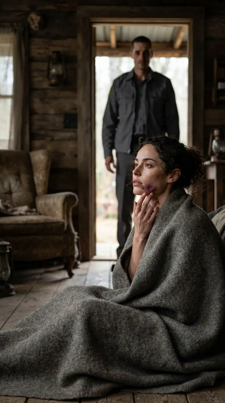 She sits on the floor with a blanket and tells Foster not to be kind.