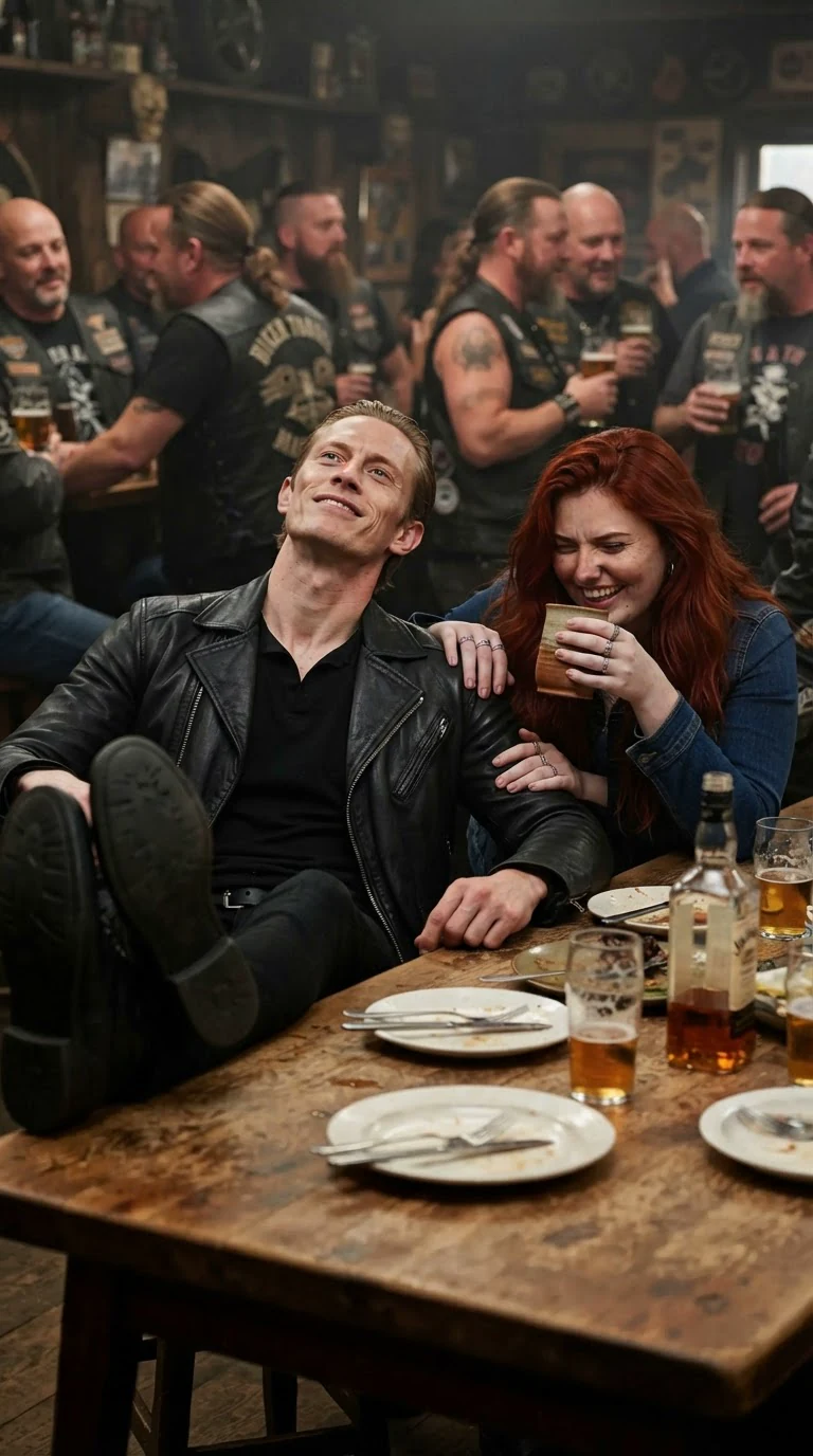 Drystan sprawled back in his chair, grinning up at Maela, Hessa laughing beside him.