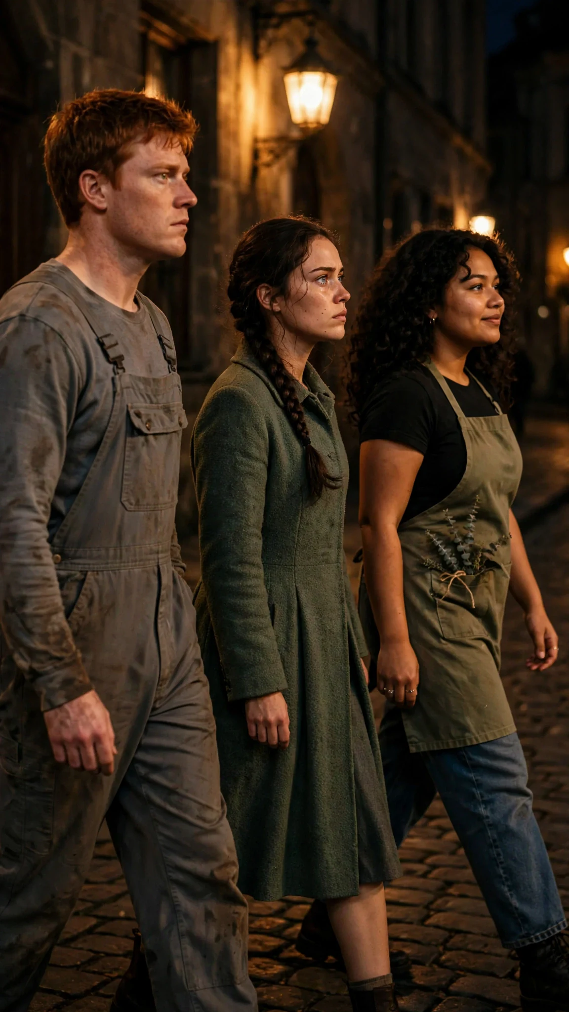 Elspeth walks away from the lanterns between her brother and her friend, chin up, eyes wet.