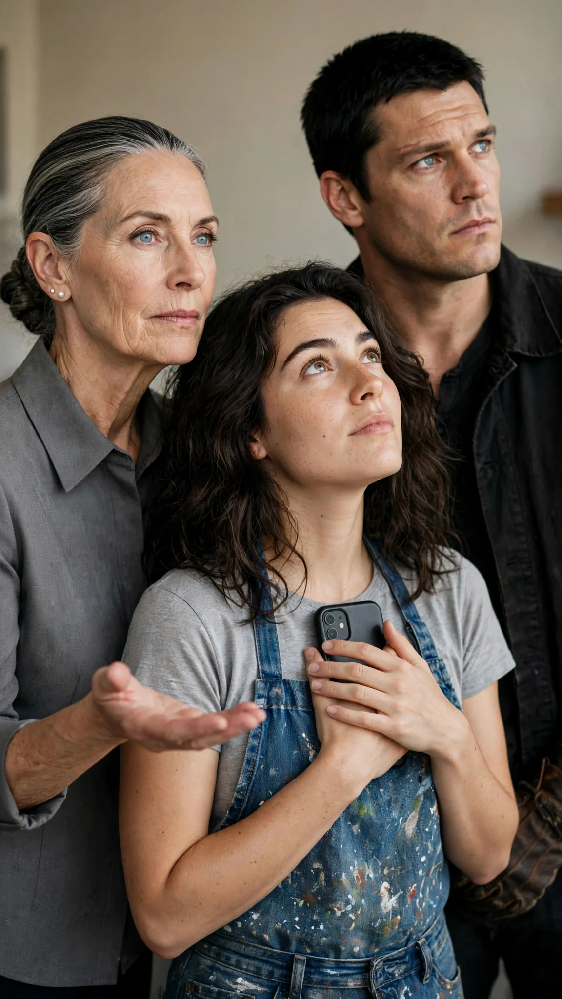 Celia holds out her hand for Faye's phone.
