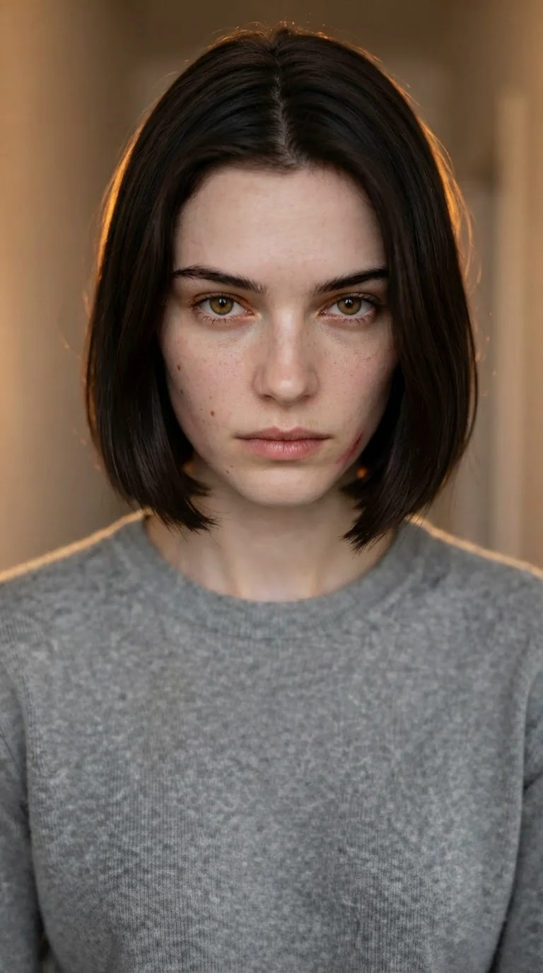 Odette's face, still and pale, listening.