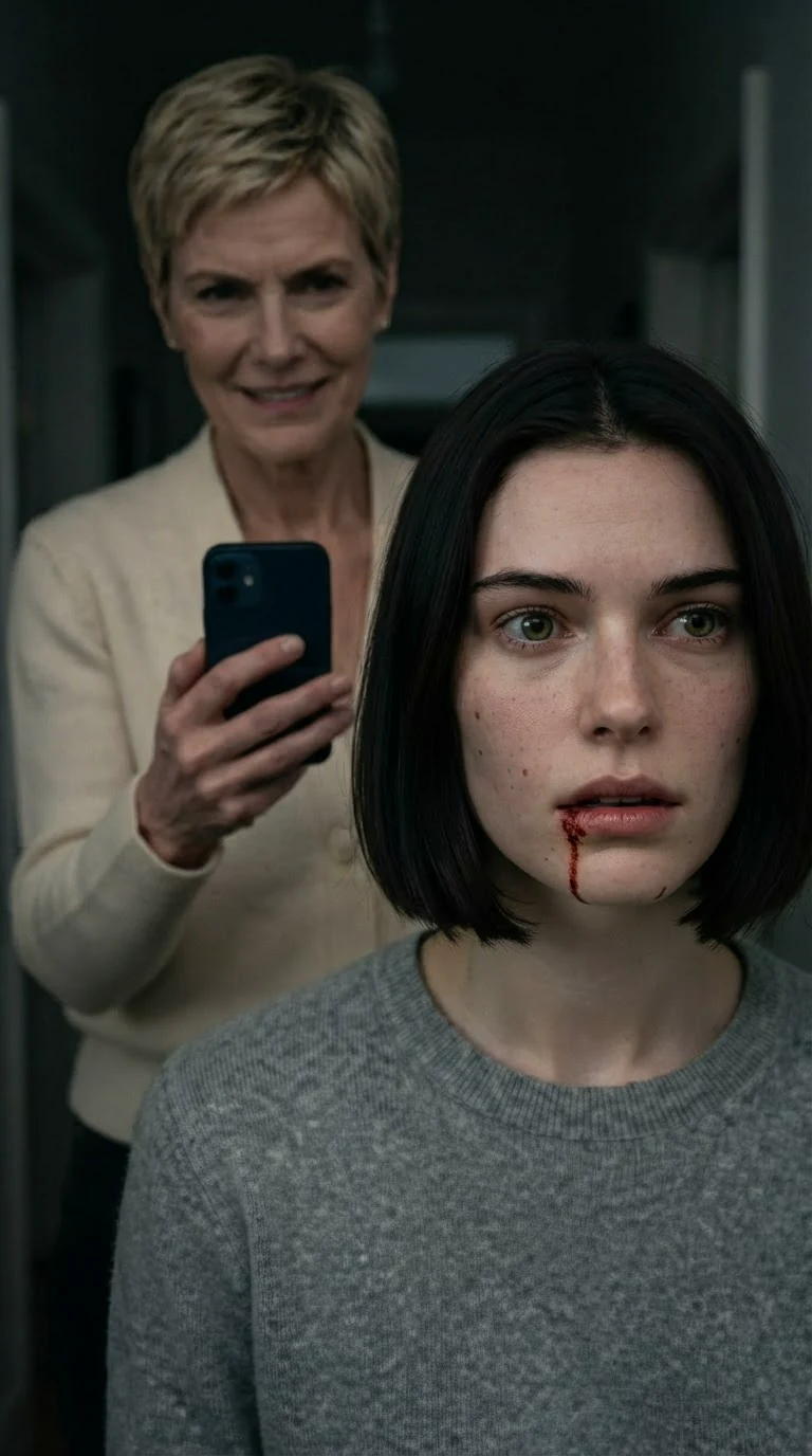 Odette's face goes pale as Bernice speaks with the phone still in her hand.