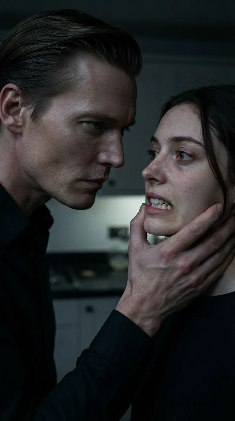 Maddox grips Elowen's jaw, his face close and cold.
