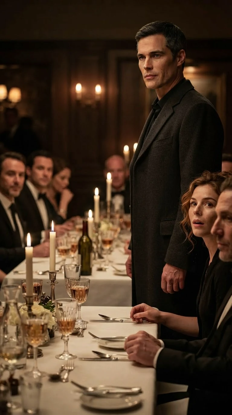 Barrett stands tall beside Lacey and says she is his wife as the table freezes.