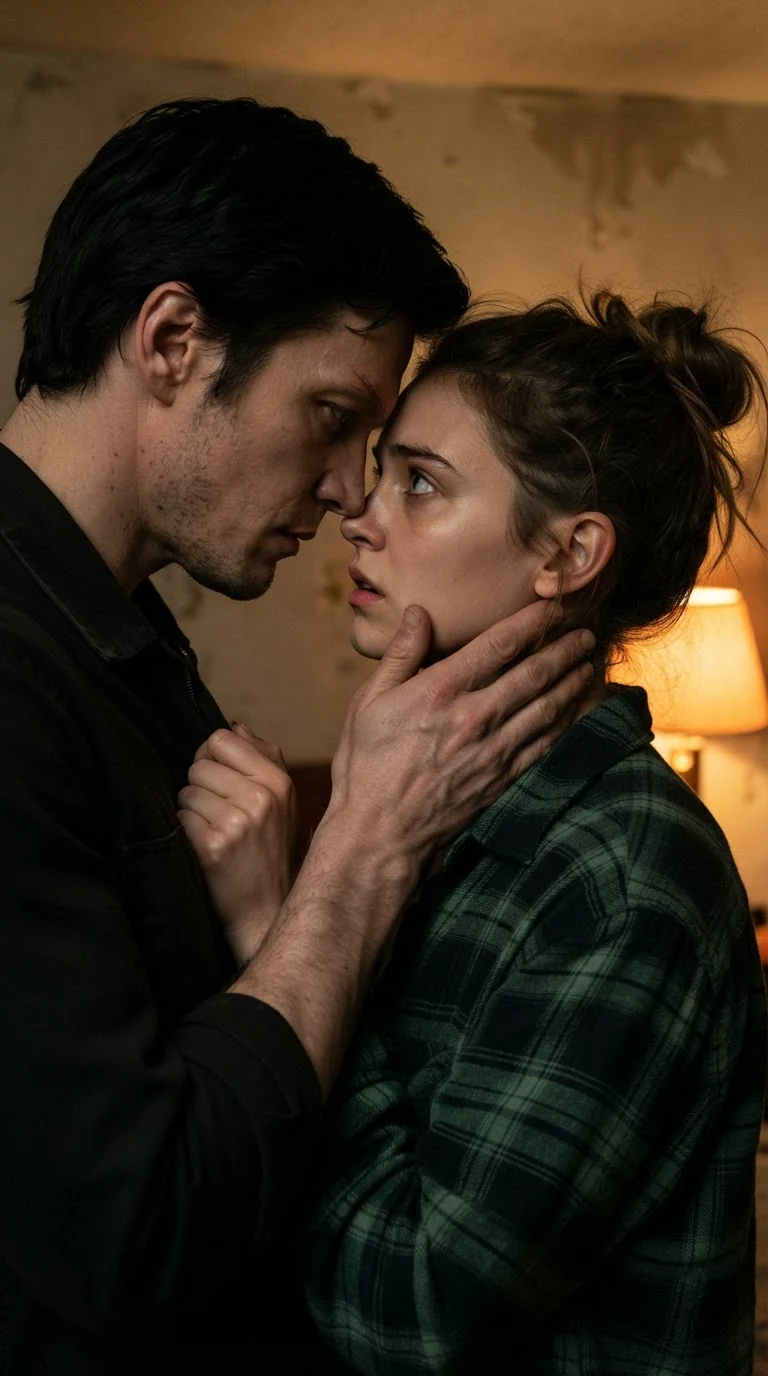 Kael's mouth at Rhea's breast, her hand in his hair.