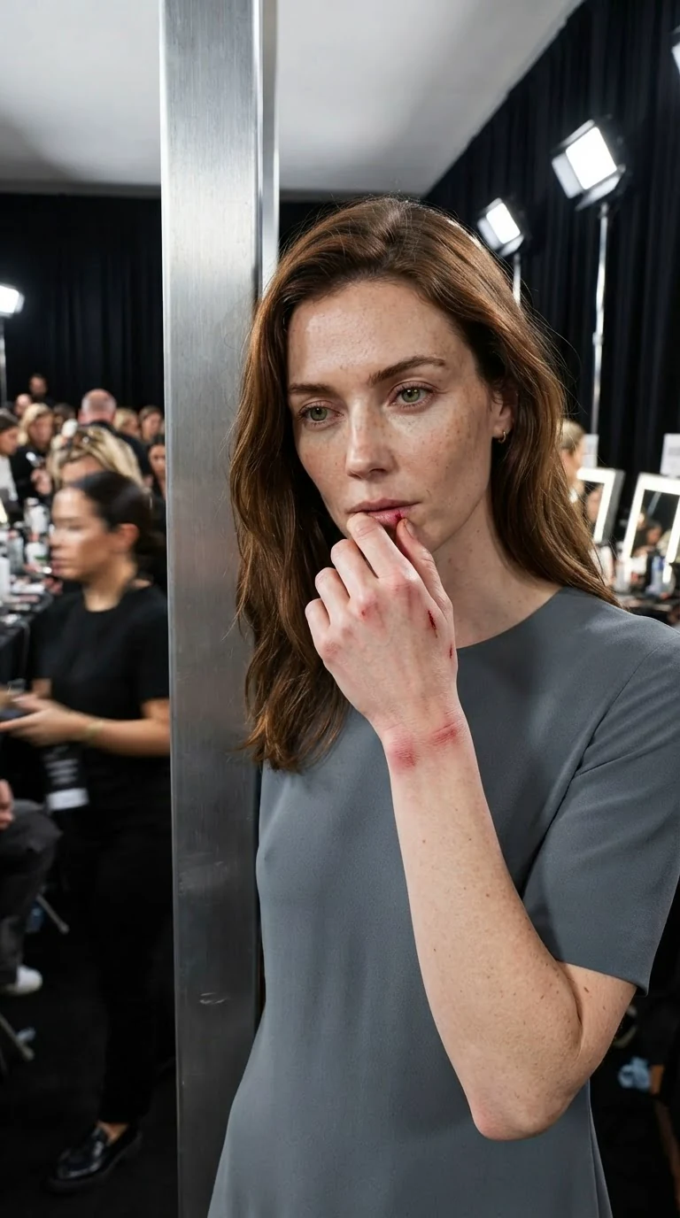 Calla pulls her wrist free and wipes blood from her lip.