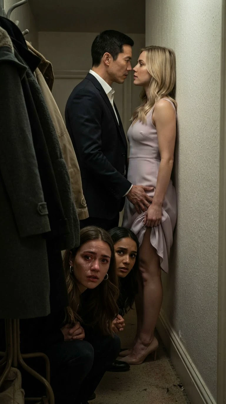 Wren watches through the slats as Cade presses close to Brynn.