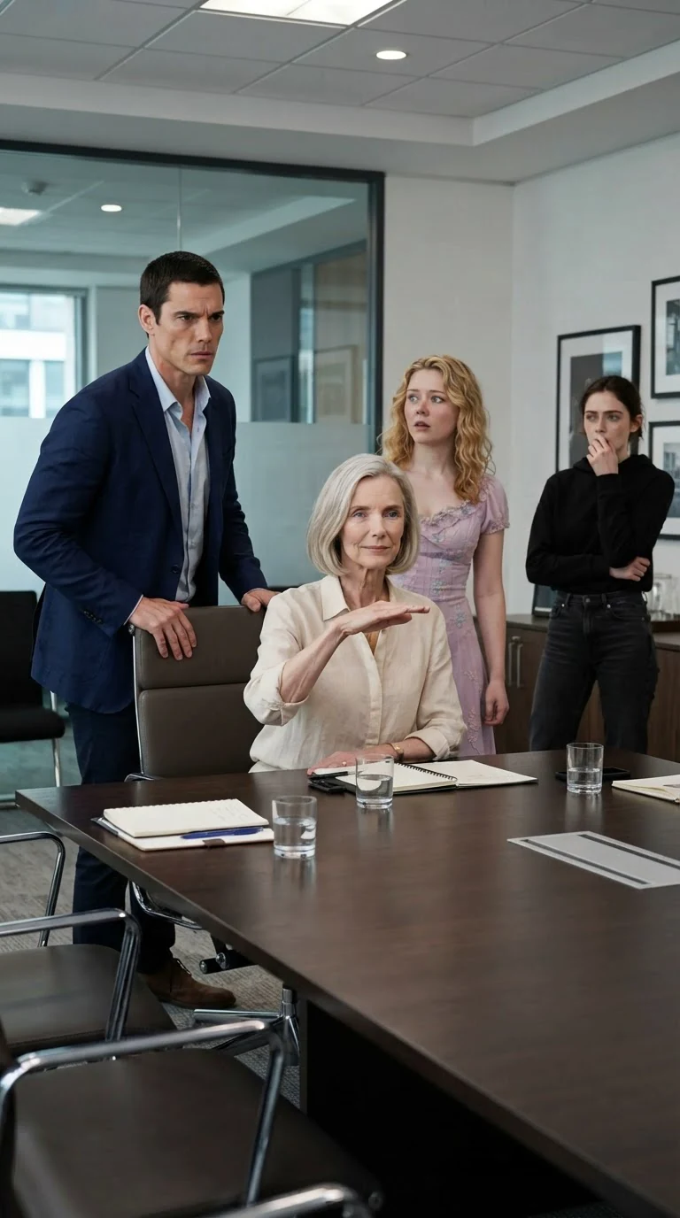 Maura sits still, hand raised, and Gil steps back.