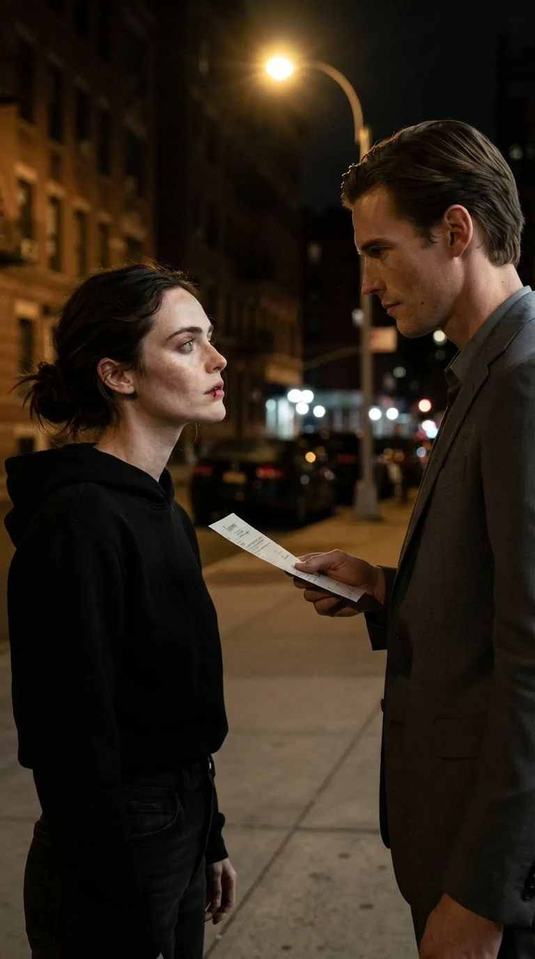 Daphne turns her face toward Julian, eyes hard.