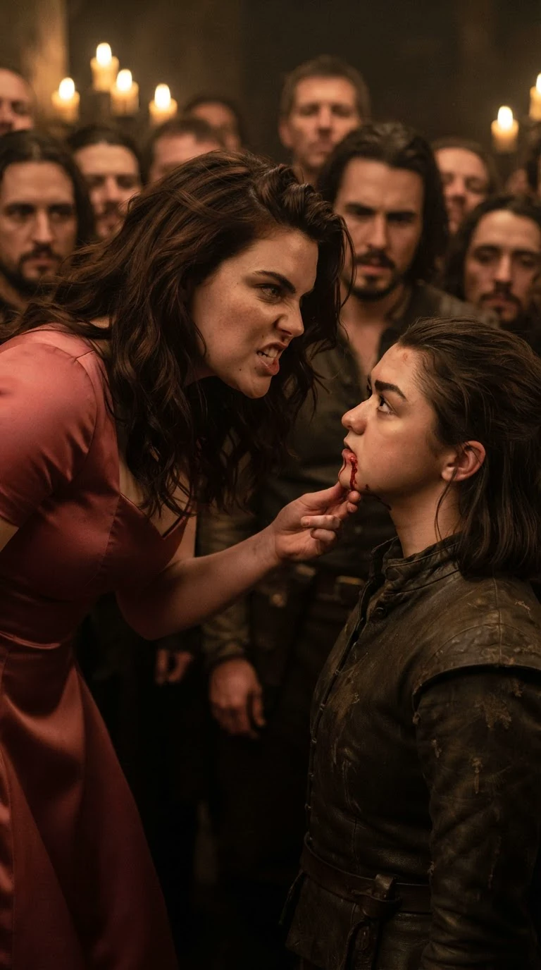 Selba leans in, spitting the demand, while Riona's chin starts to lift.