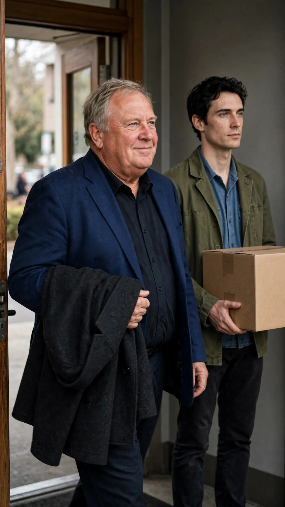 Lionel walks past Benedict without a glance.