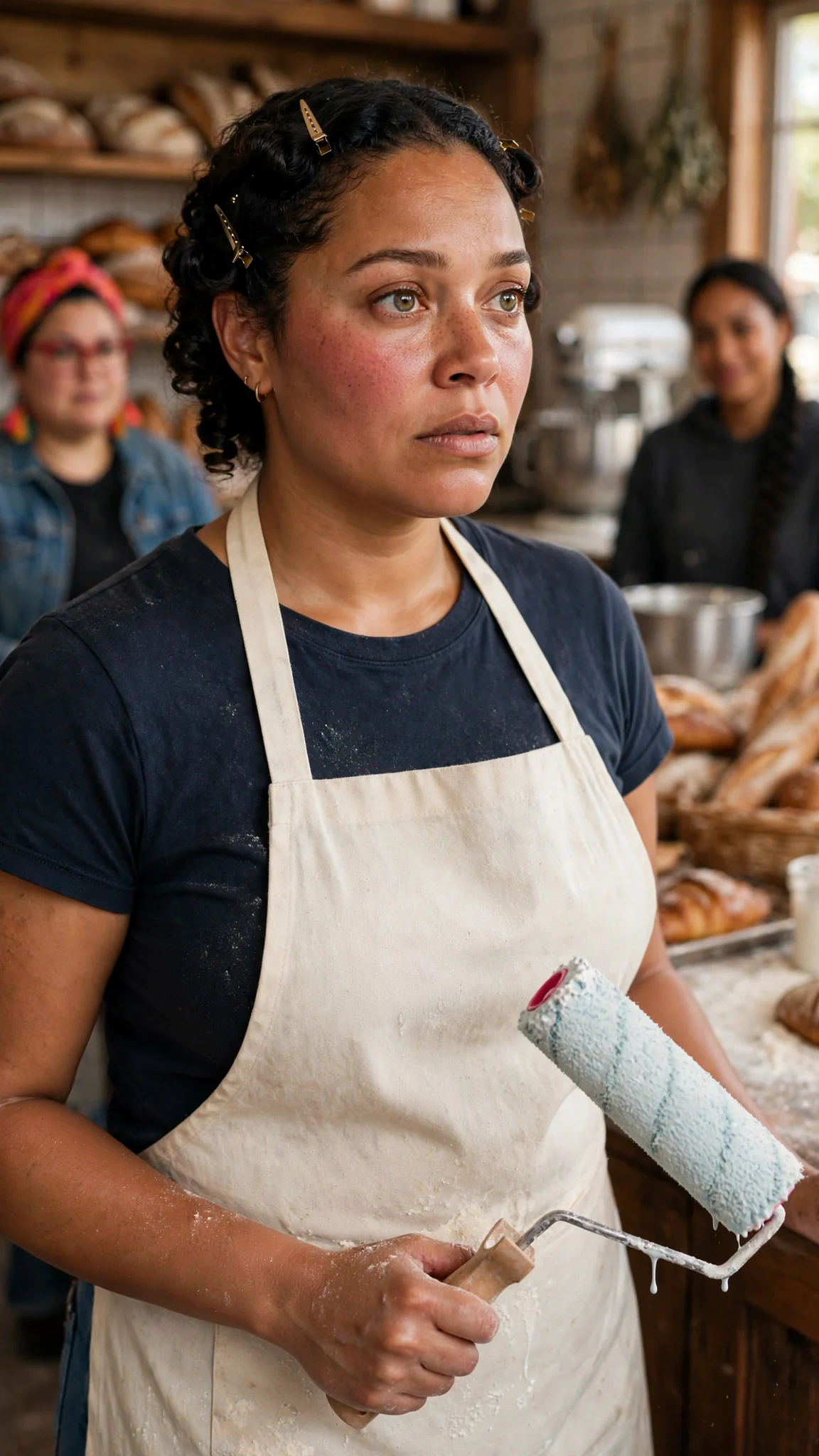 Jolene's face in the bakery, eyes glassy as she remembers the rest of the night.