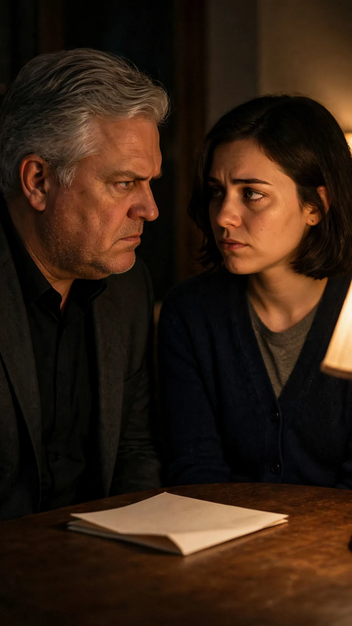 Brant asks what happens if he refuses; Mabel meets his eye without flinching.