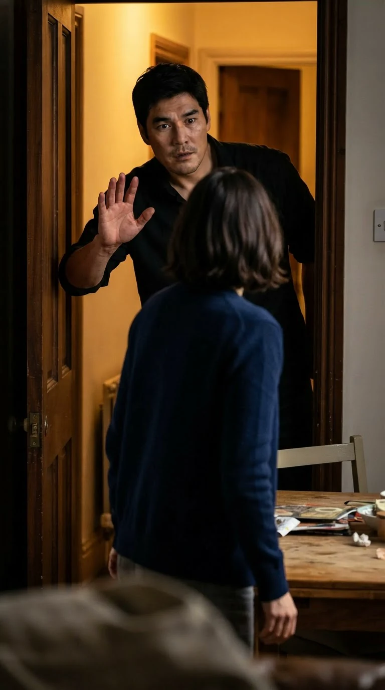Ambrose stares at Mabel in disbelief and tells her to stop.