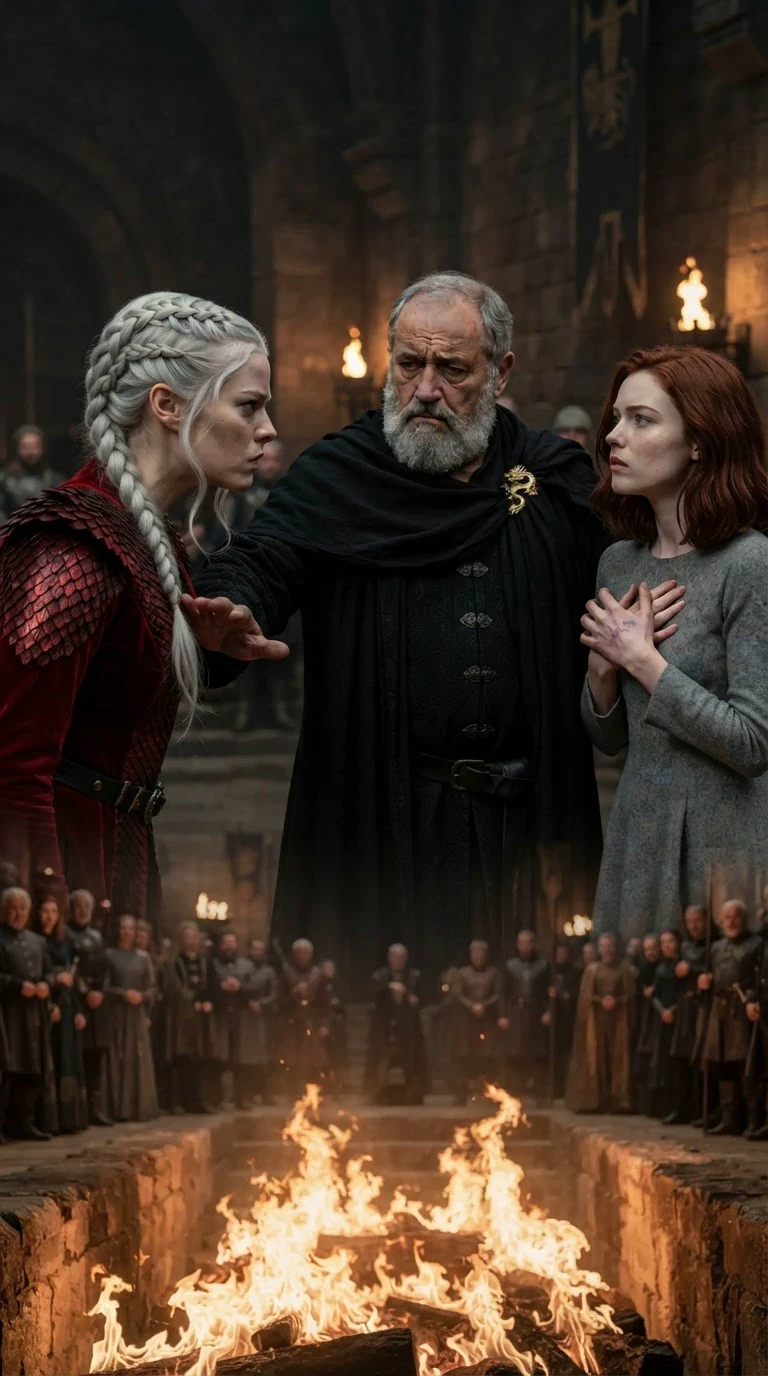 The king orders Calista taken to his son's chamber.