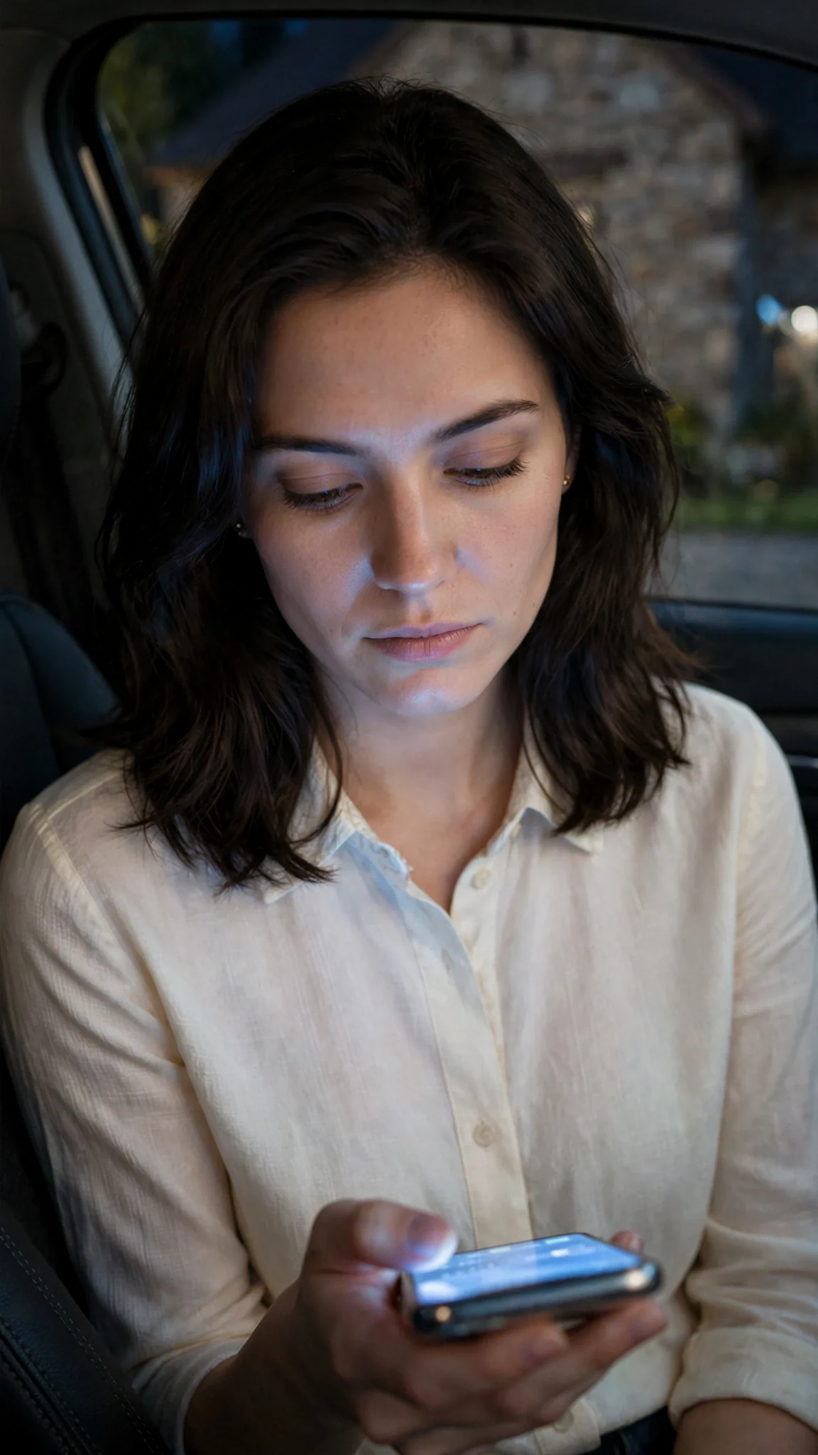 Maris looks down at her glowing phone as a second call comes through.